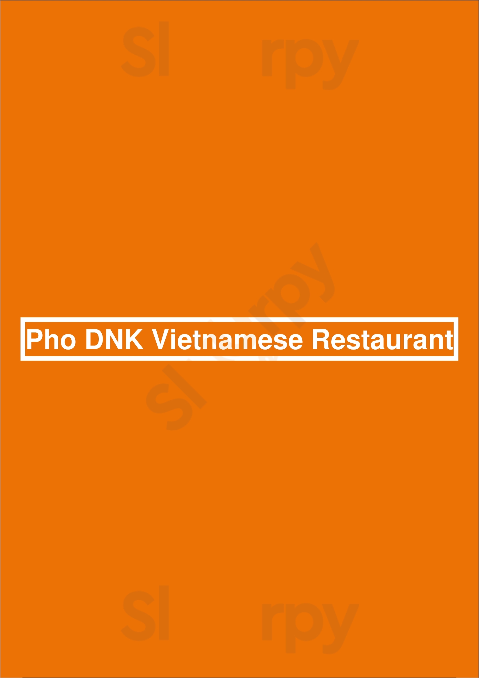 Pho Dnk Vietnamese Restaurant Kitchener Menu - 1