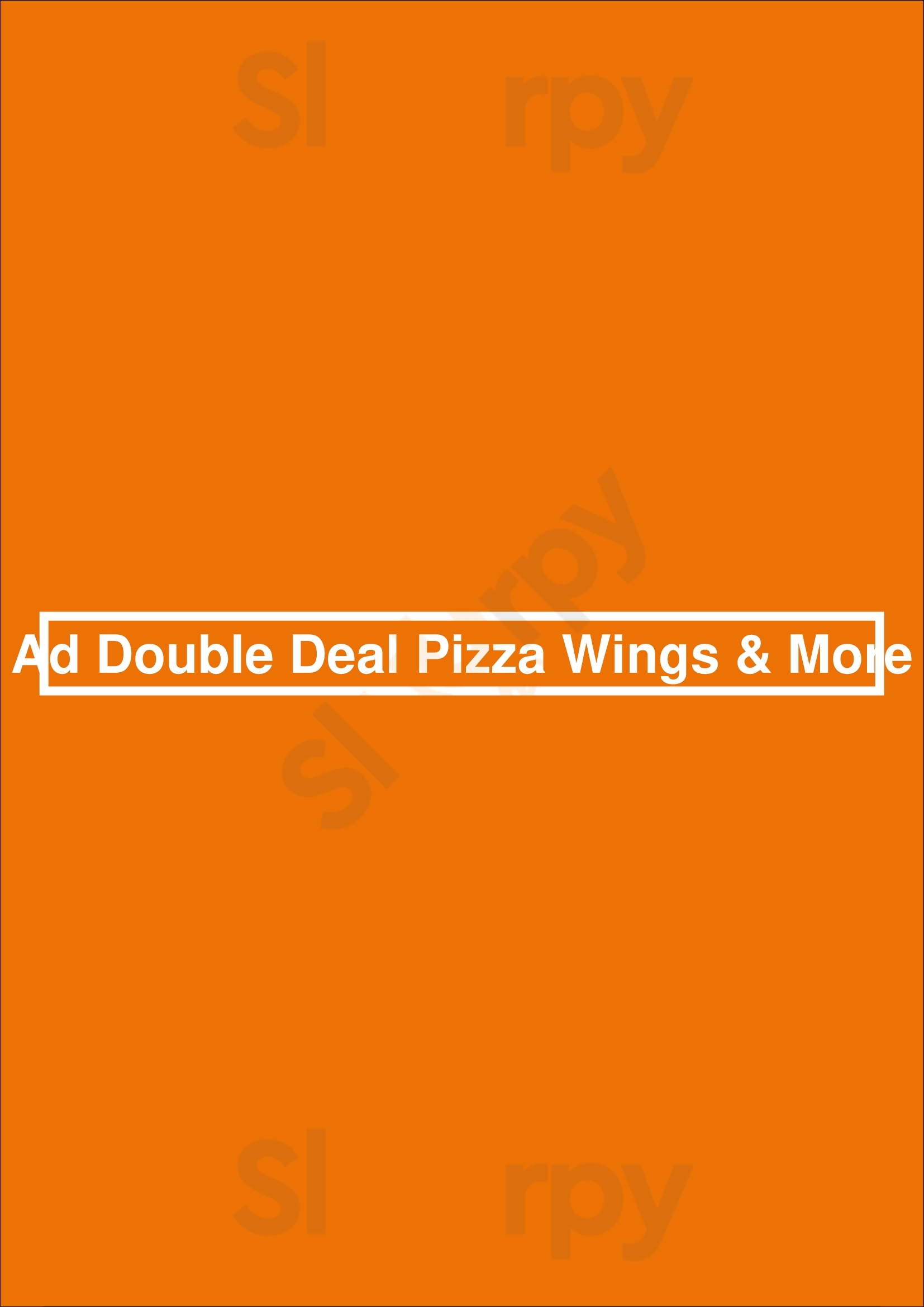Ad Double Deal Pizza Wings & More Kitchener Menu - 1