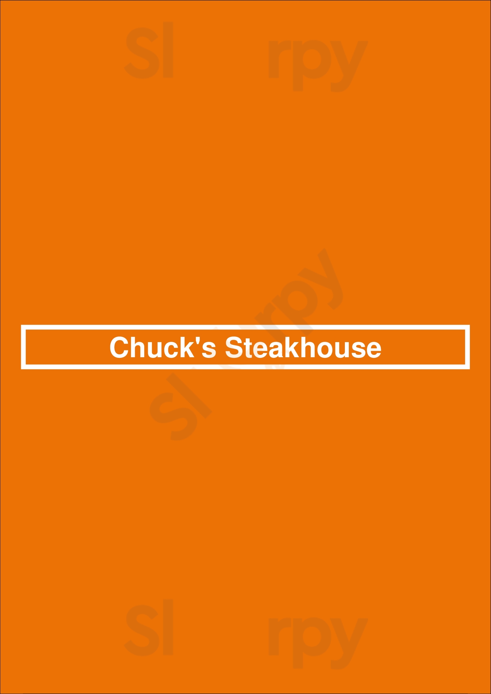 Chuck's Steakhouse Banff Menu - 1