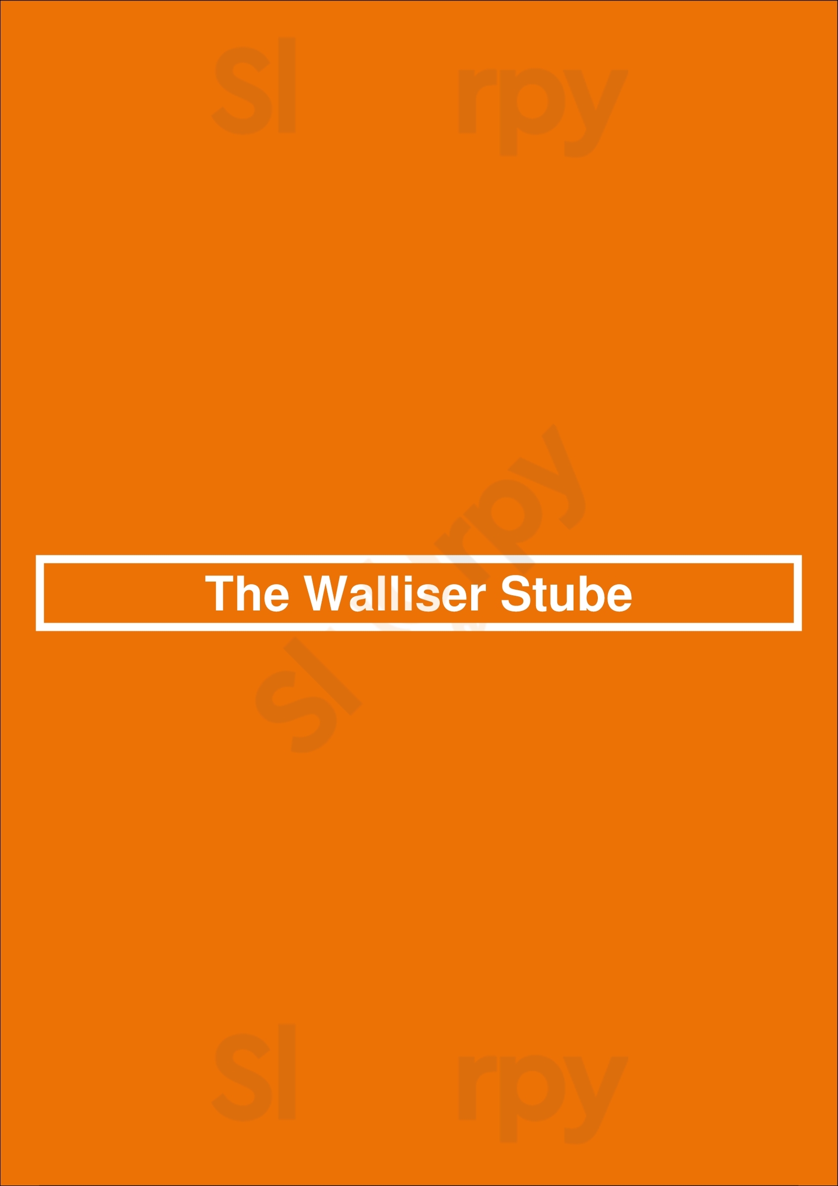 The Walliser Stube Lake Louise Menu - 1