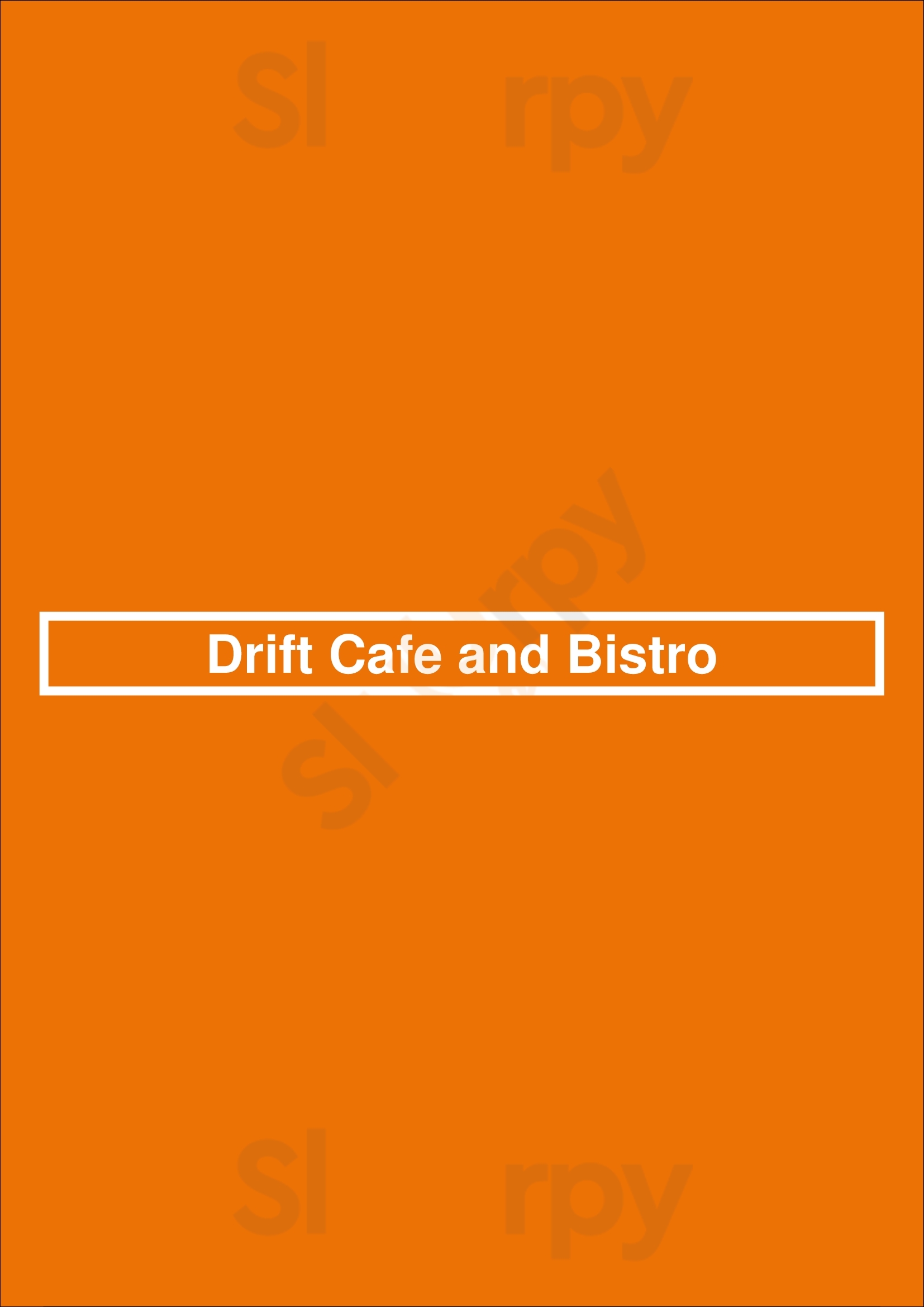 Drift Cafe And Bistro Gibsons Menu - 1