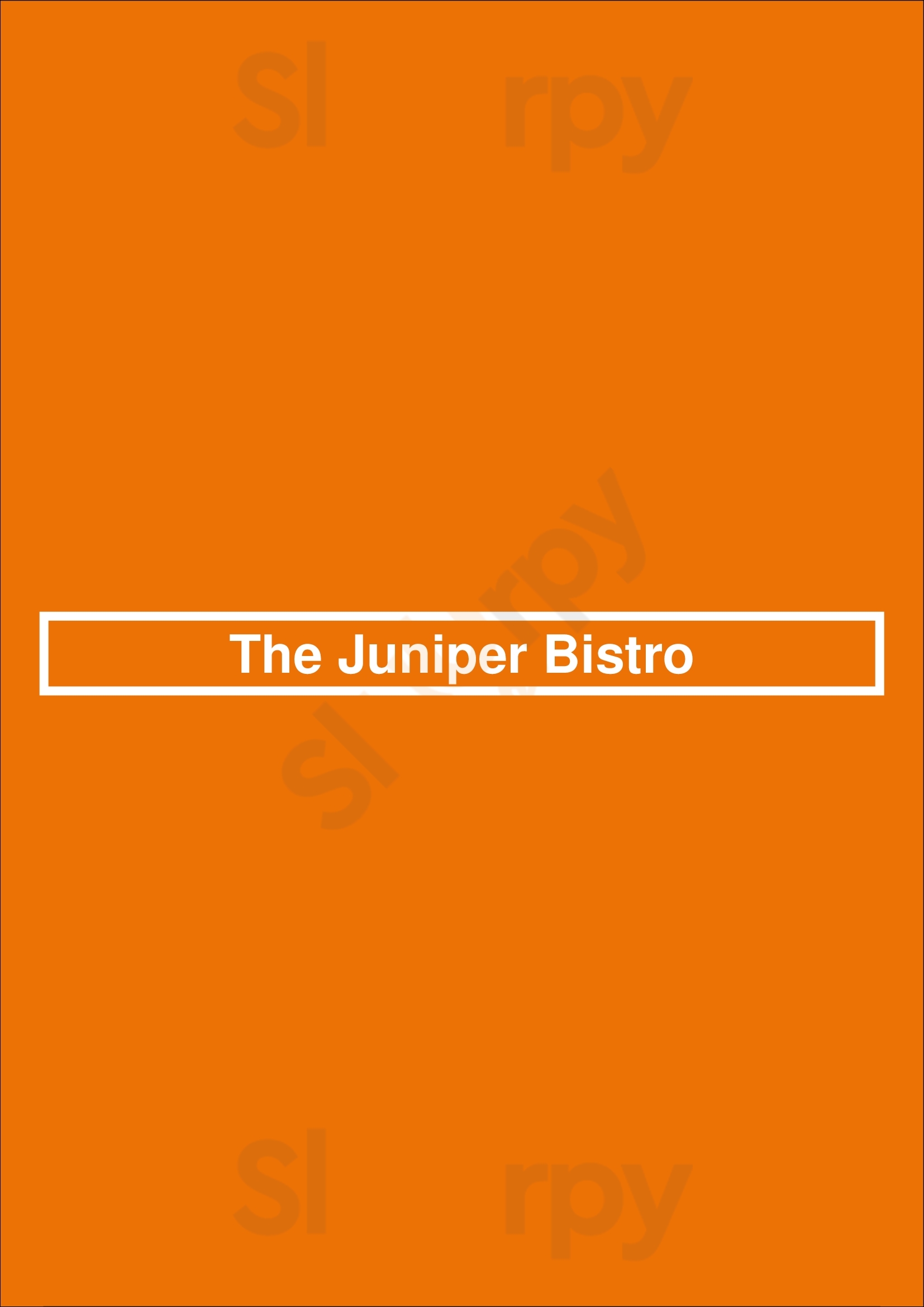 The Juniper Bistro Banff Menu - 1