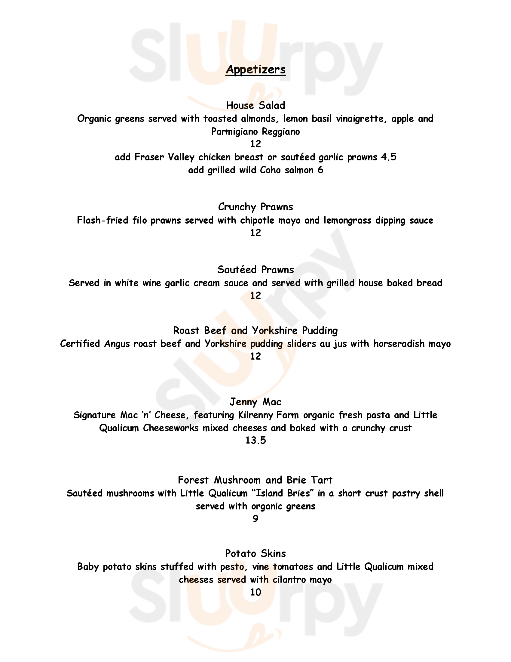 The Nest Bistro Nanaimo Menu - 1