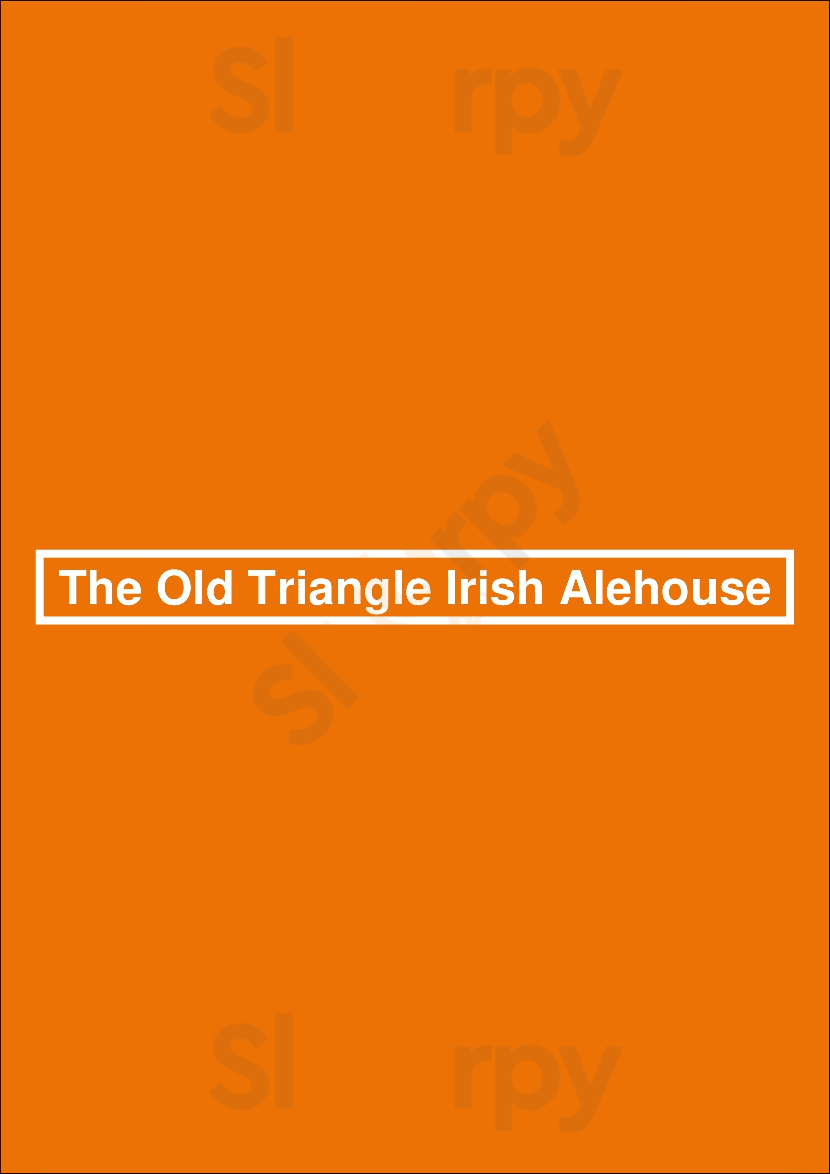The Old Triangle Irish Alehouse Sydney Menu - 1