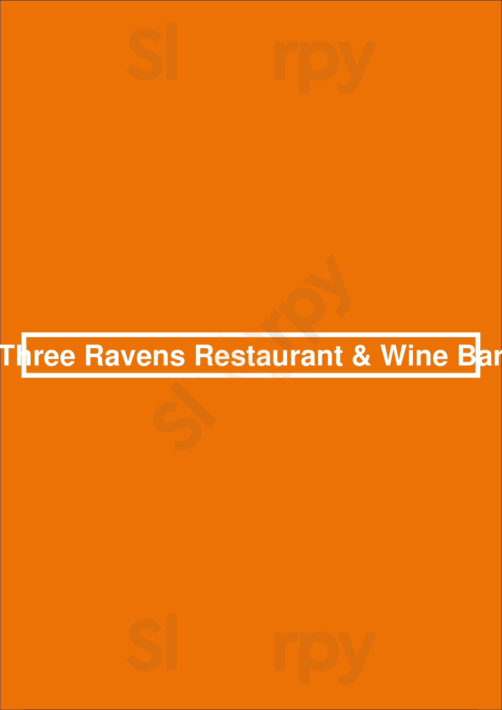 Three Ravens Restaurant & Wine Bar Banff Menu - 1
