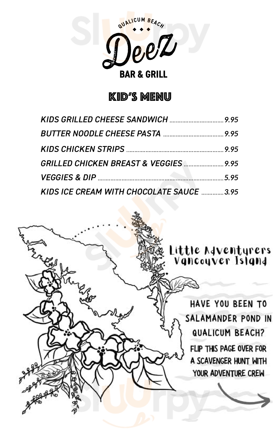 Deez Bar & Grill Qualicum Beach Menu - 1