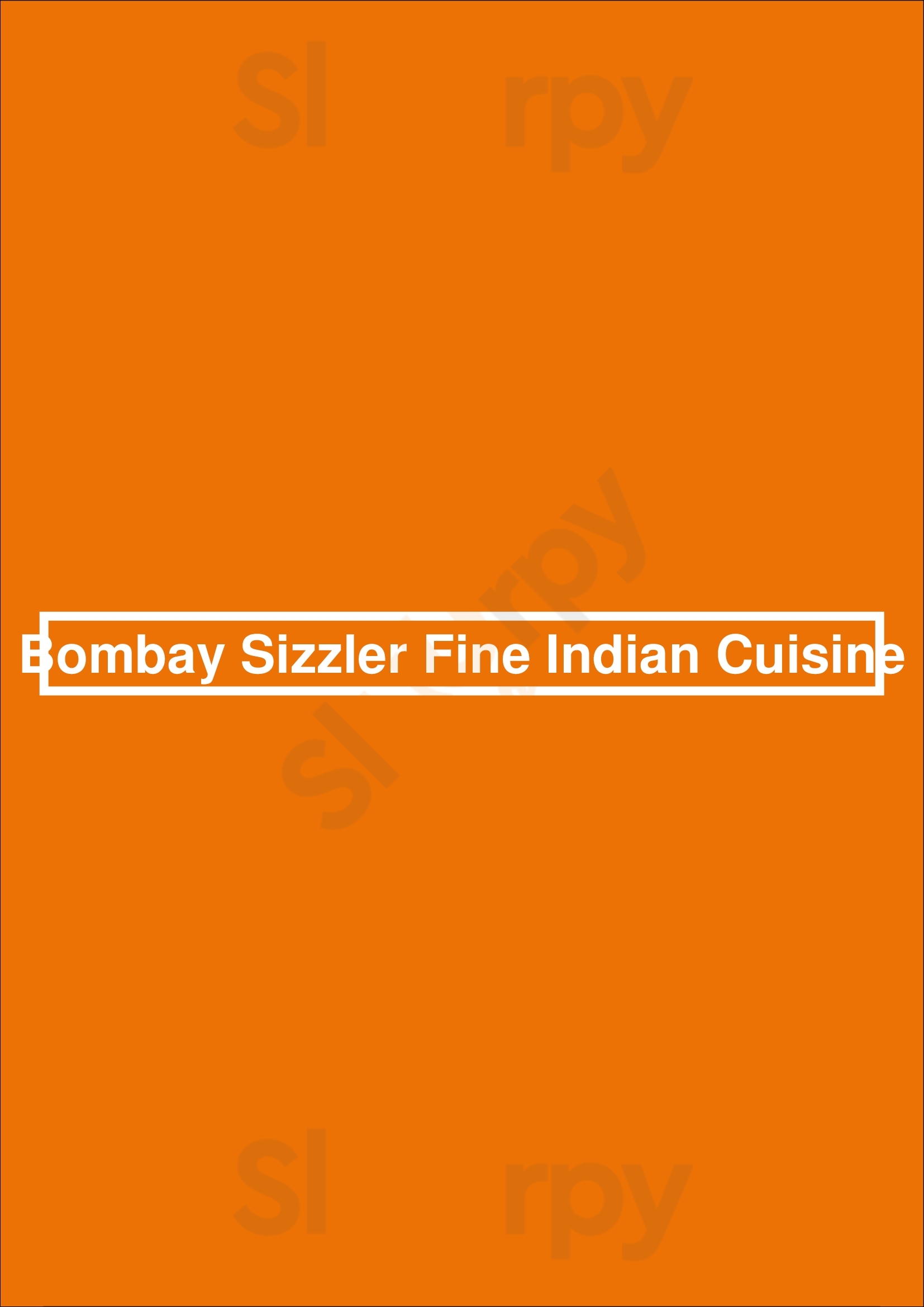 Bombay Sizzler Fine Indian Cuisine Cambridge Menu - 1