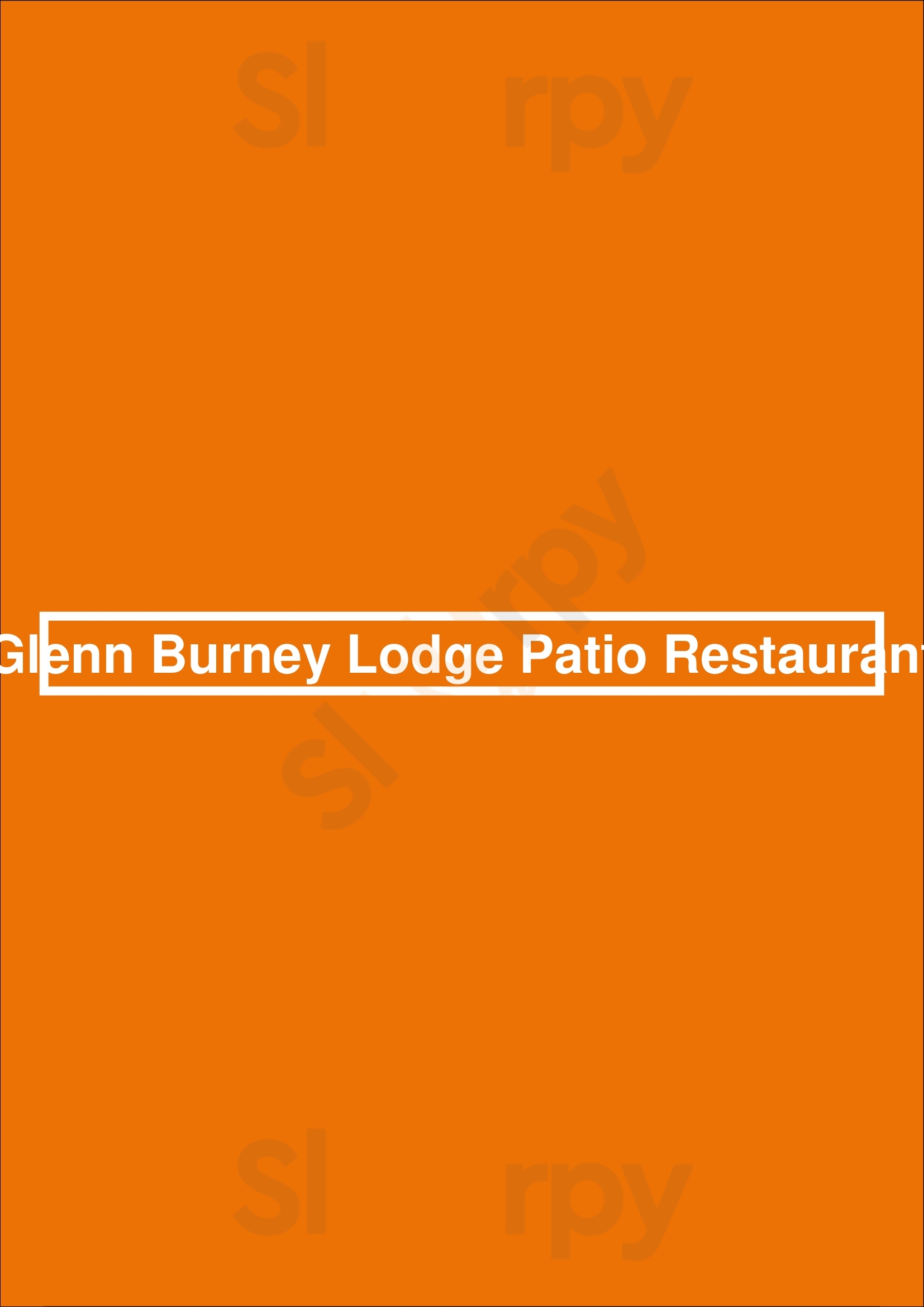 Glenn Burney Lodge Patio Restaurant Parry Sound Menu - 1
