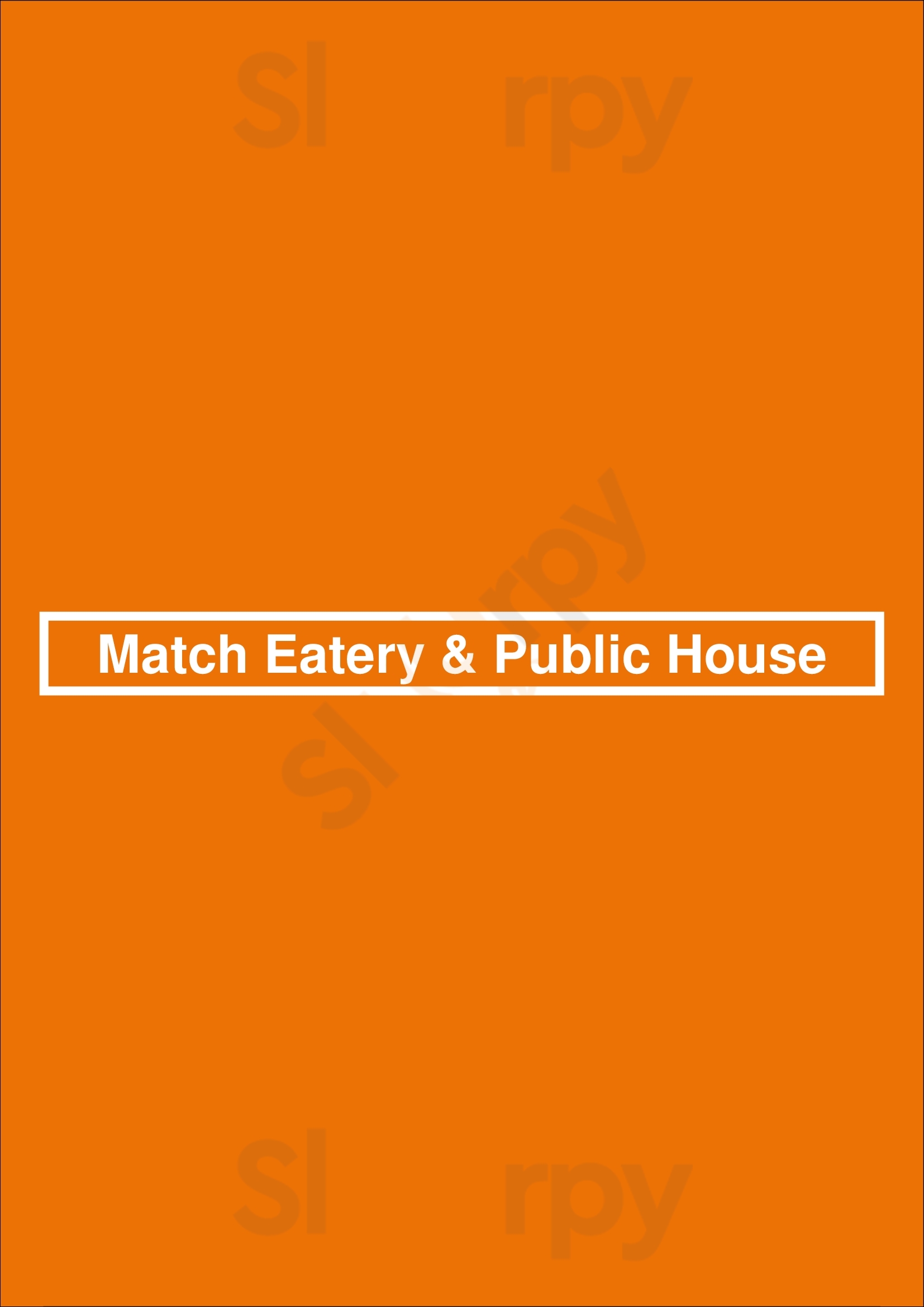 Match Eatery & Public House Langley Menu - 1