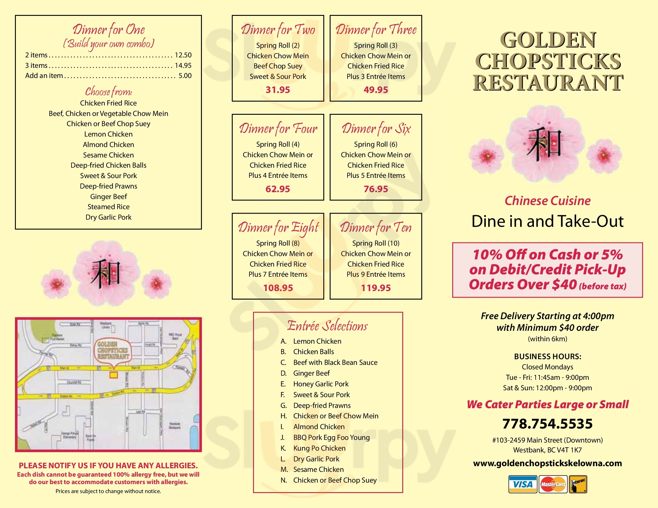 Golden Chopsticks Restaurant West Kelowna Menu - 1