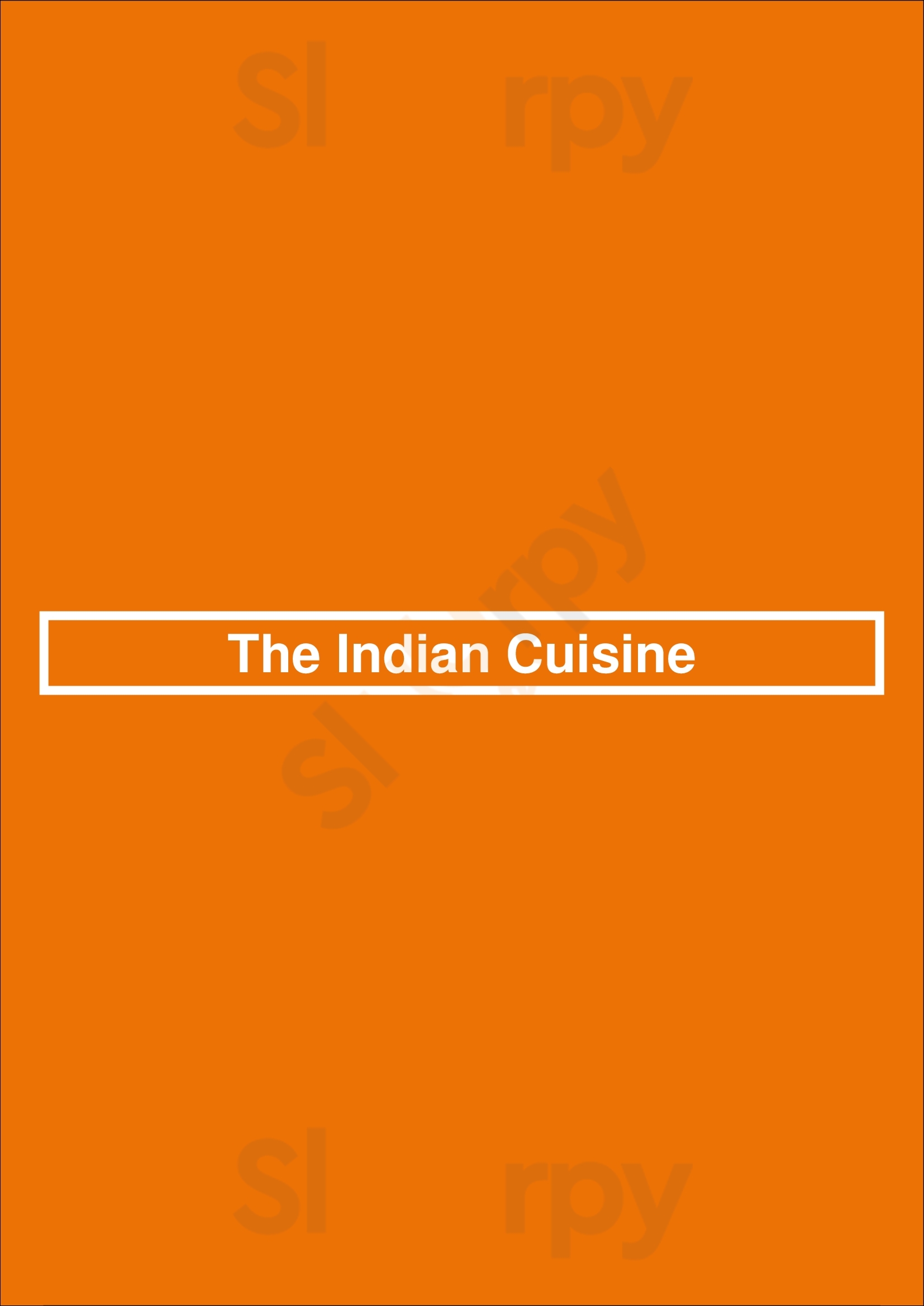 The Indian Cuisine Thornhill Menu - 1