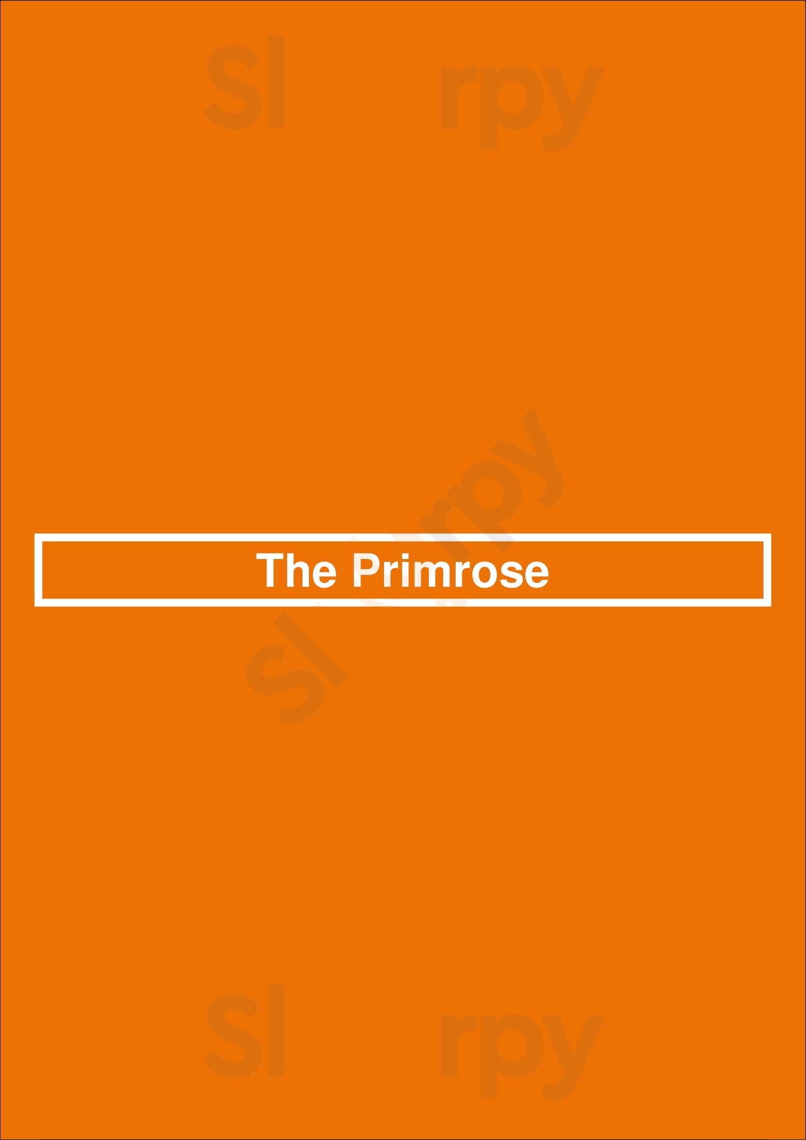 The Primrose Banff Menu - 1