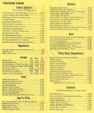 Lucky Garden menu