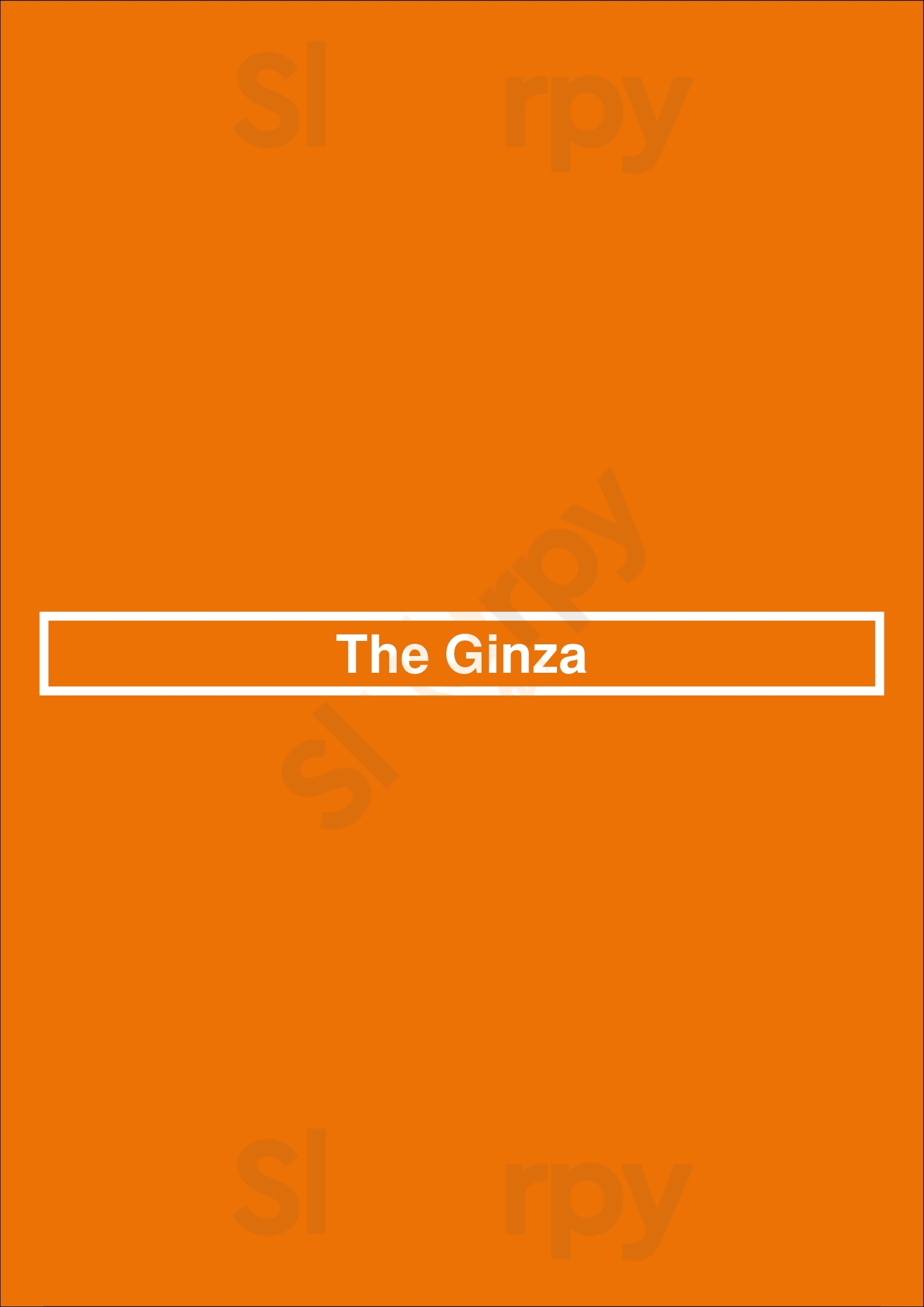 The Ginza Thornhill Menu - 1