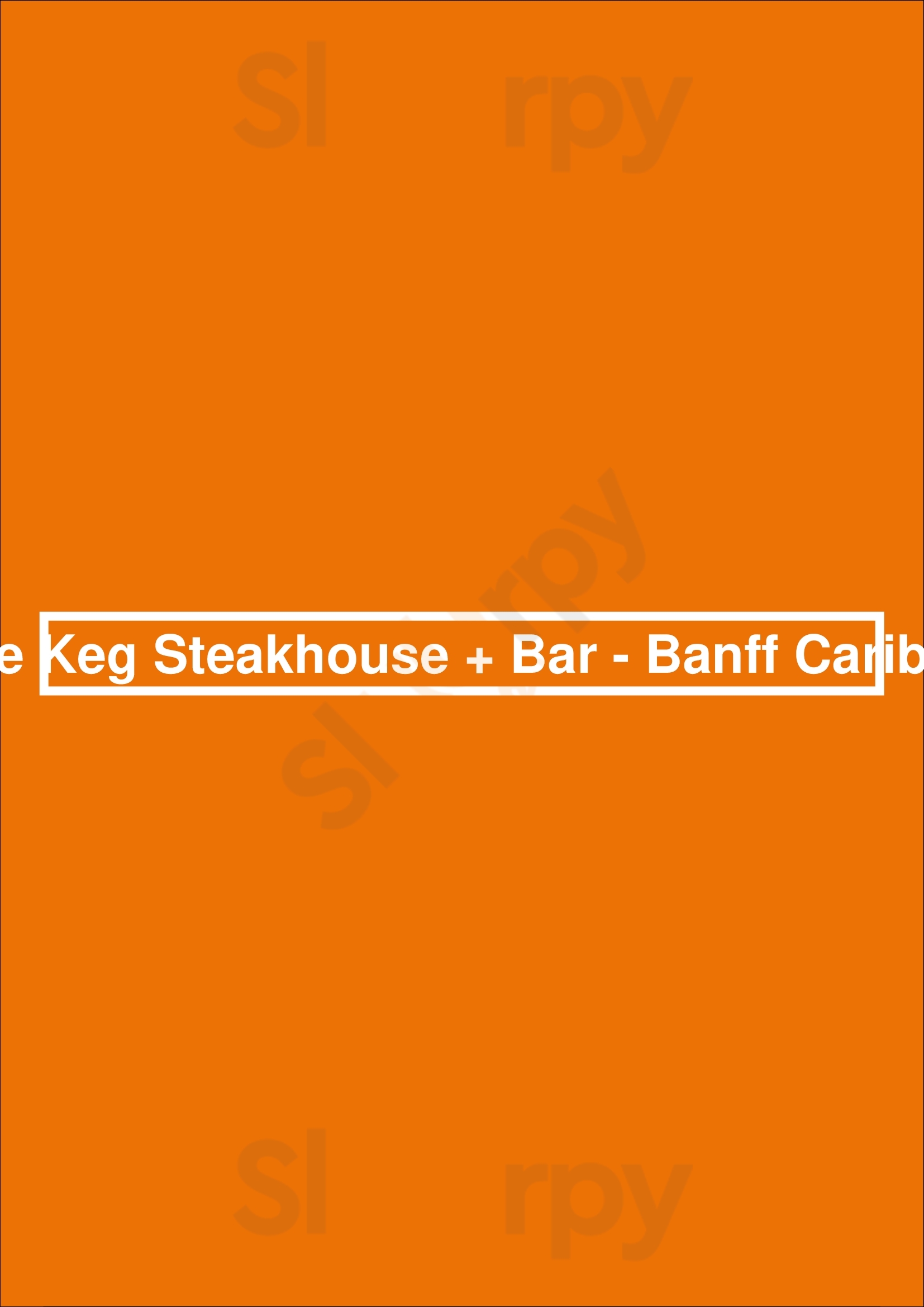 The Keg Steakhouse + Bar - Banff Caribou Banff Menu - 1