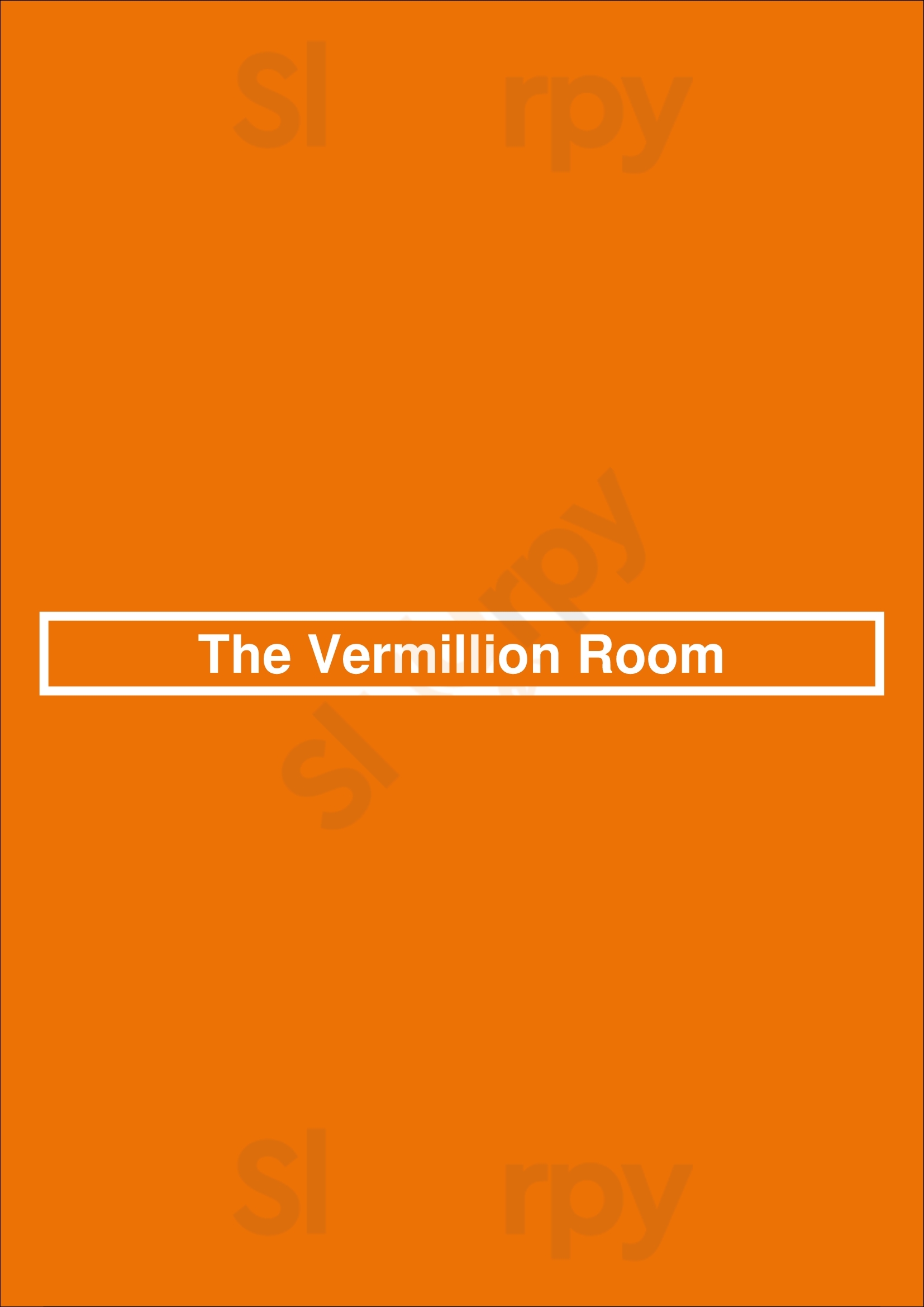 The Vermillion Room Banff Menu - 1