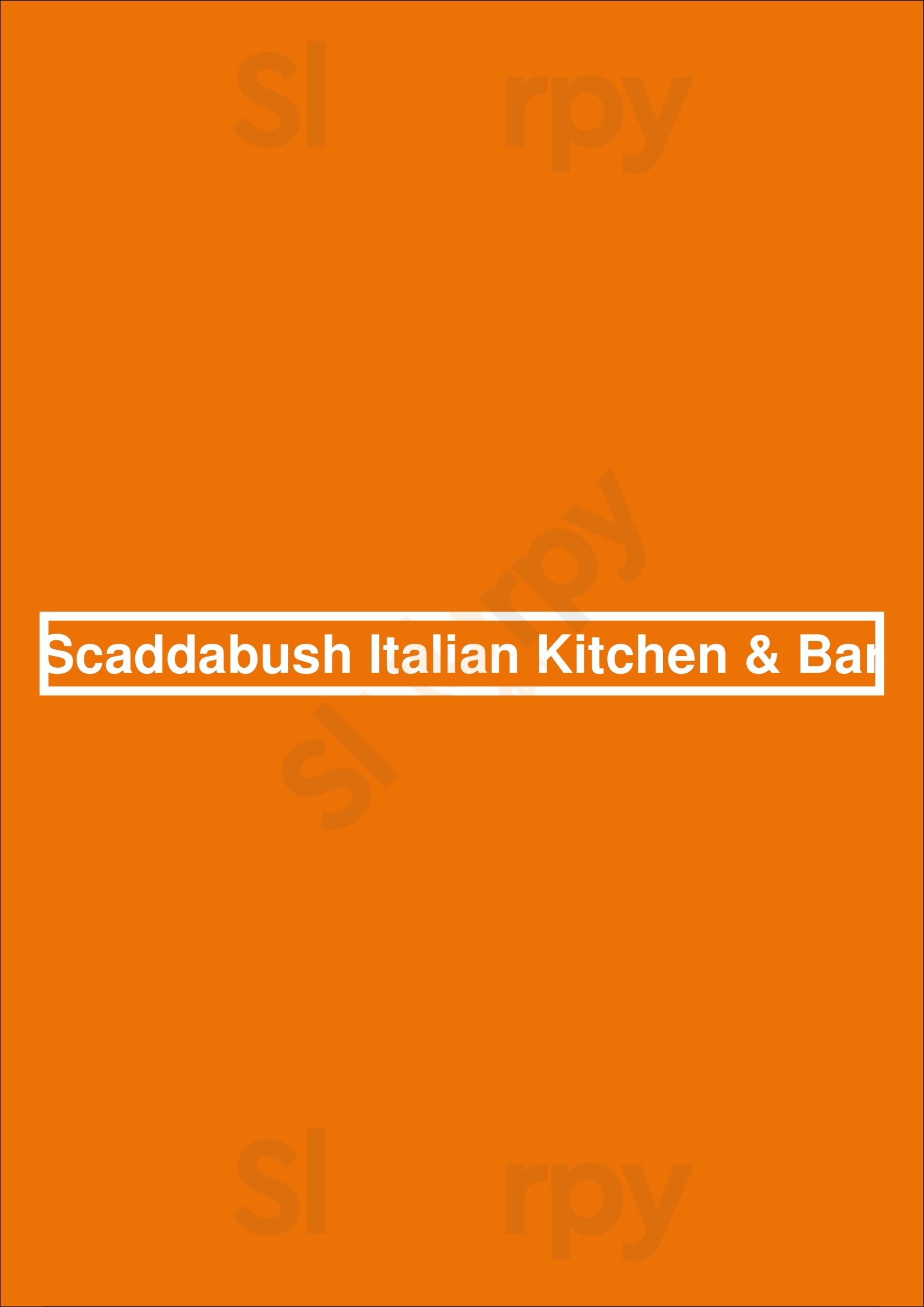 Scaddabush Italian Kitchen & Bar Woodbridge Menu - 1