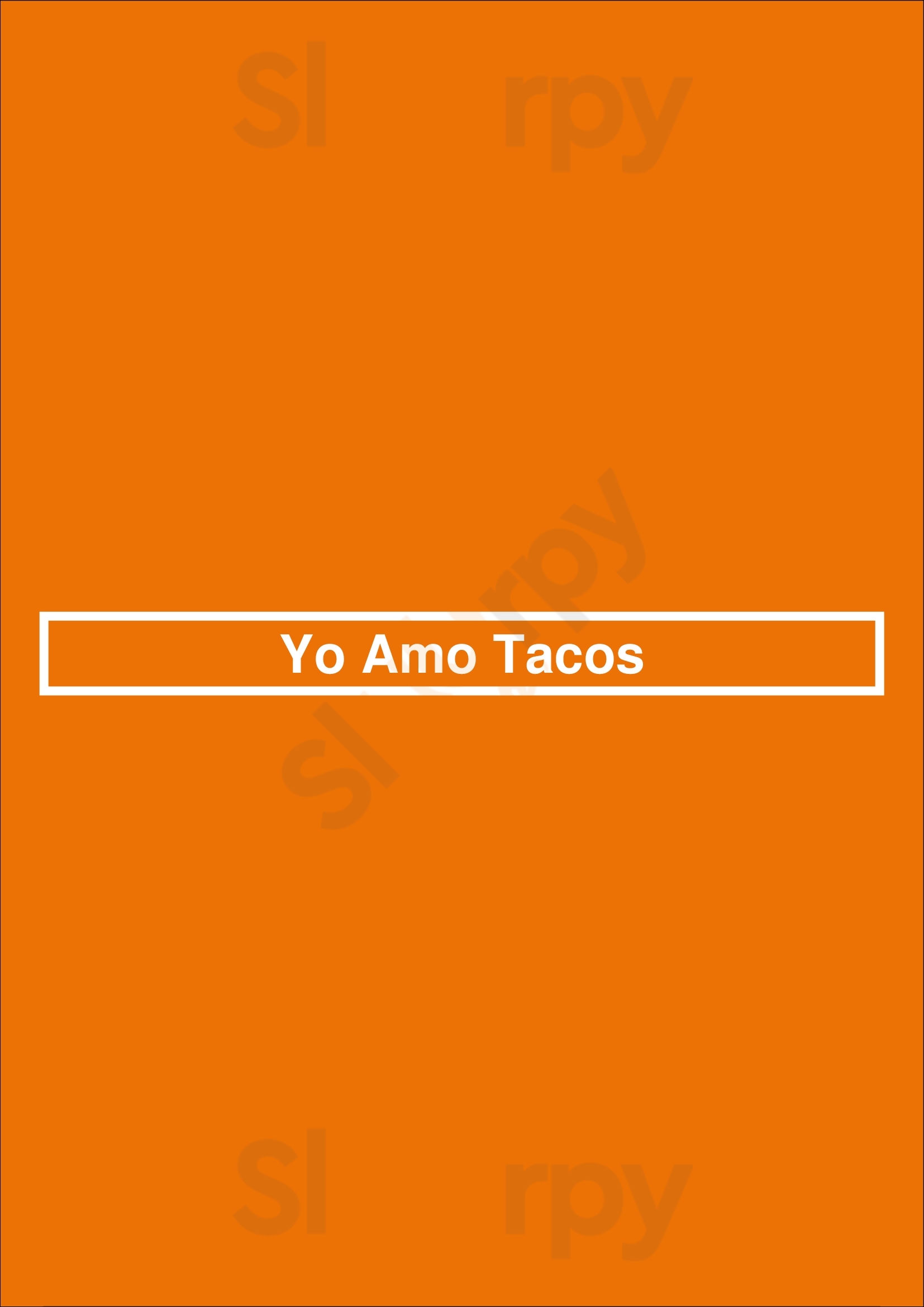 Yo Amo Tacos Woodbridge Menu - 1