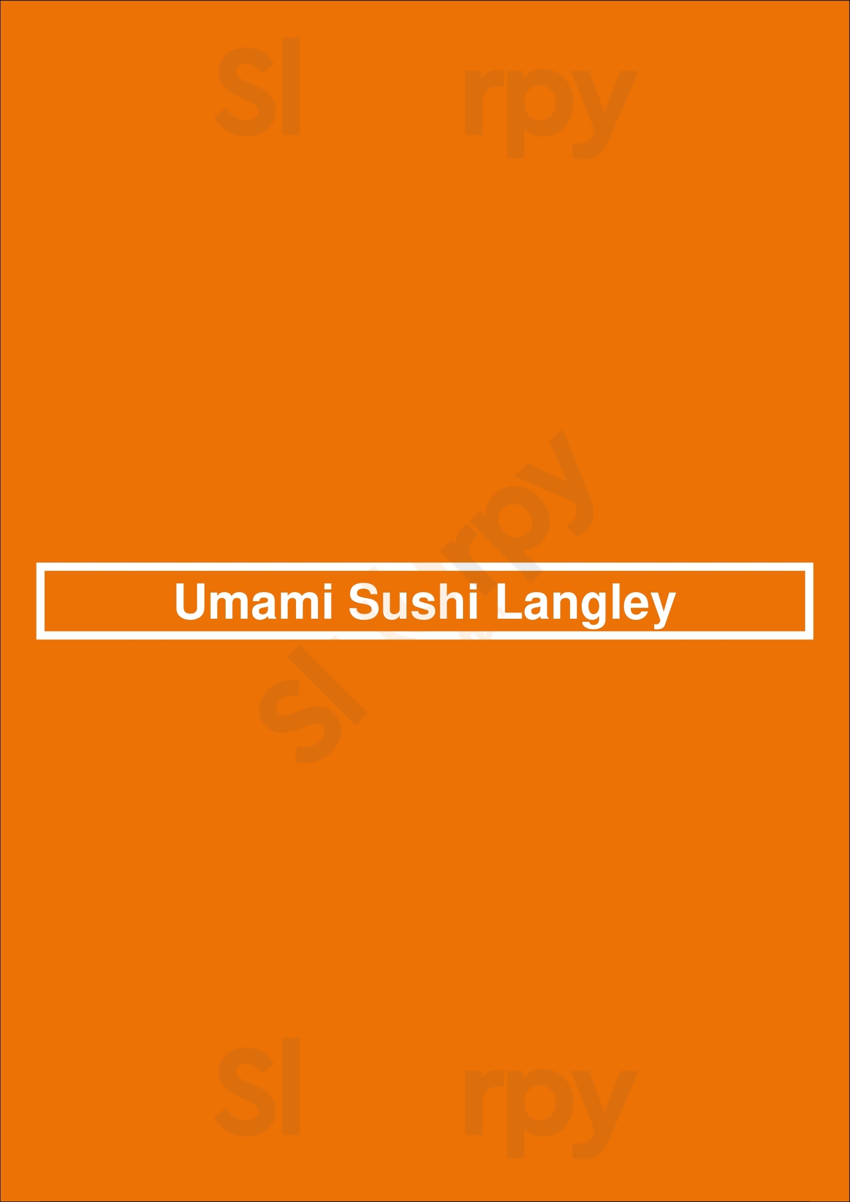 Umami Sushi Langley Langley City Menu - 1