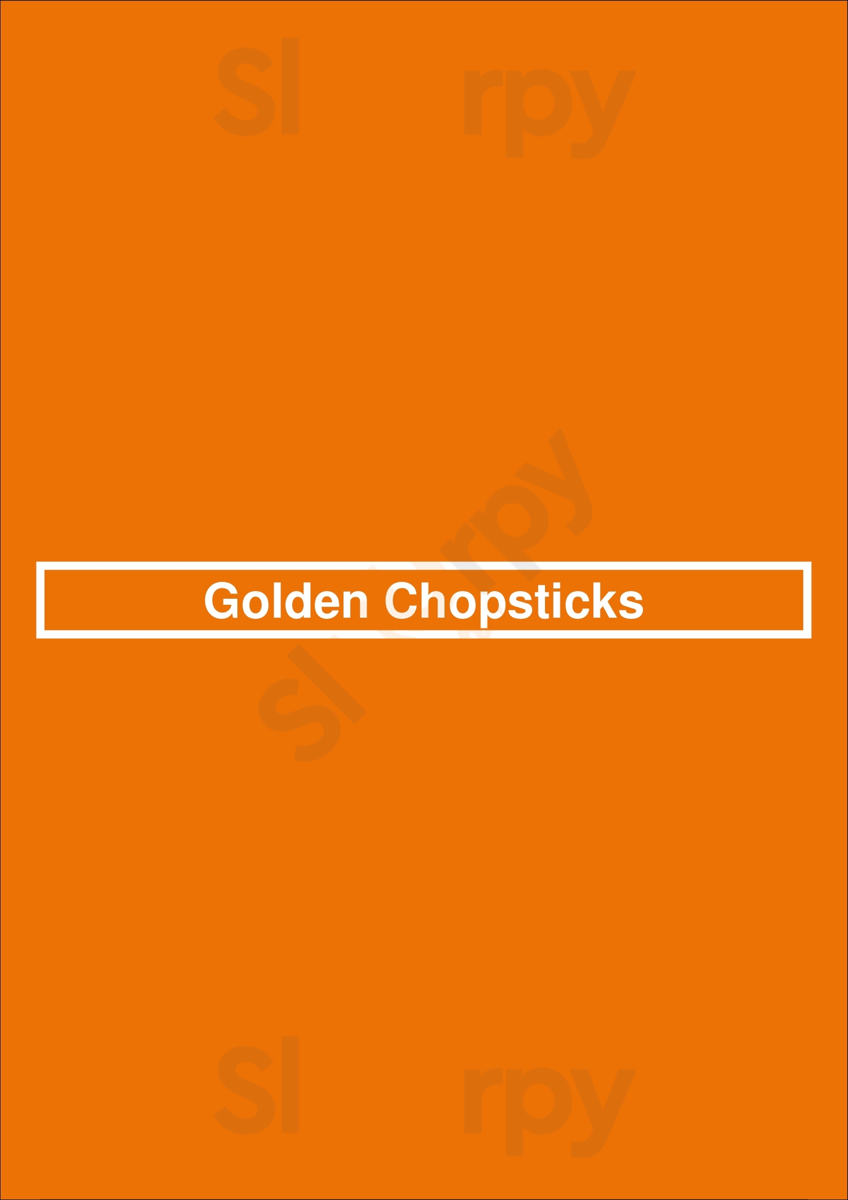 Golden Chopsticks Thornhill Menu - 1