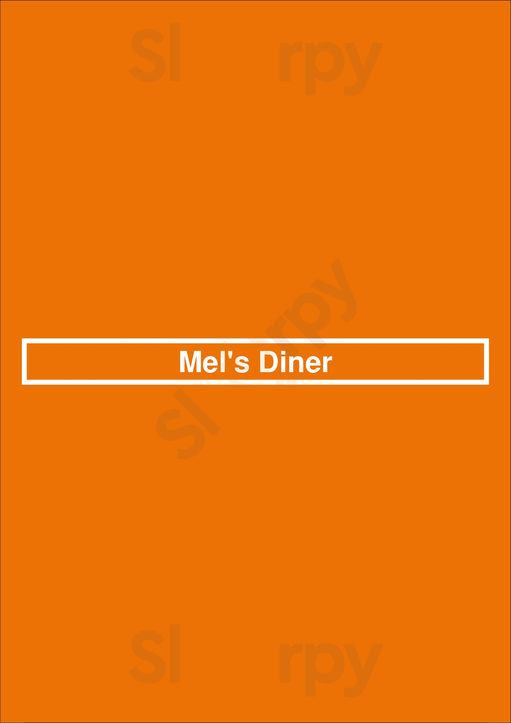 Mel's Diner Waterloo Menu - 1