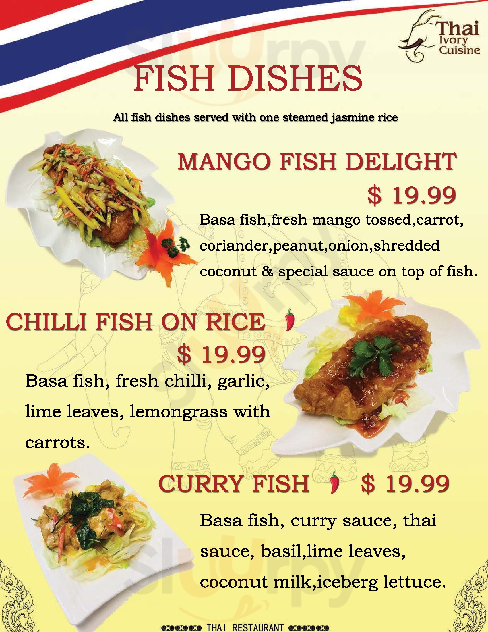 Bangkok Thai Ivory Cuisine Dartmouth Menu - 1