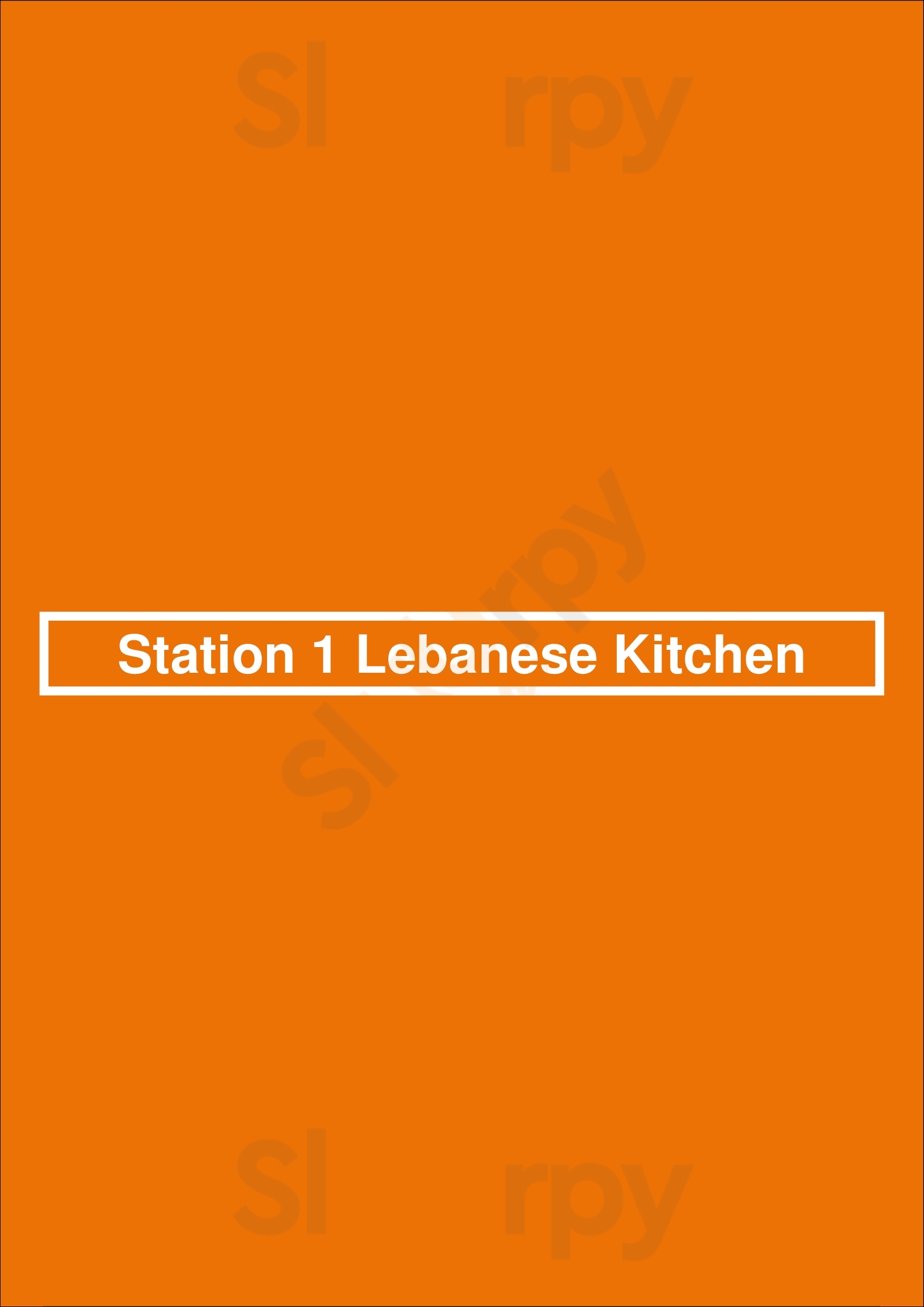 Station 1 Lebanese Kitchen Dartmouth Menu - 1