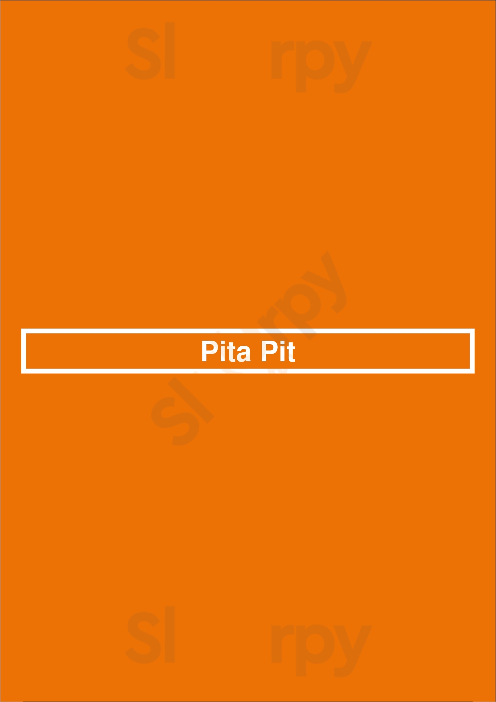 Pita Pit Waterloo Menu - 1