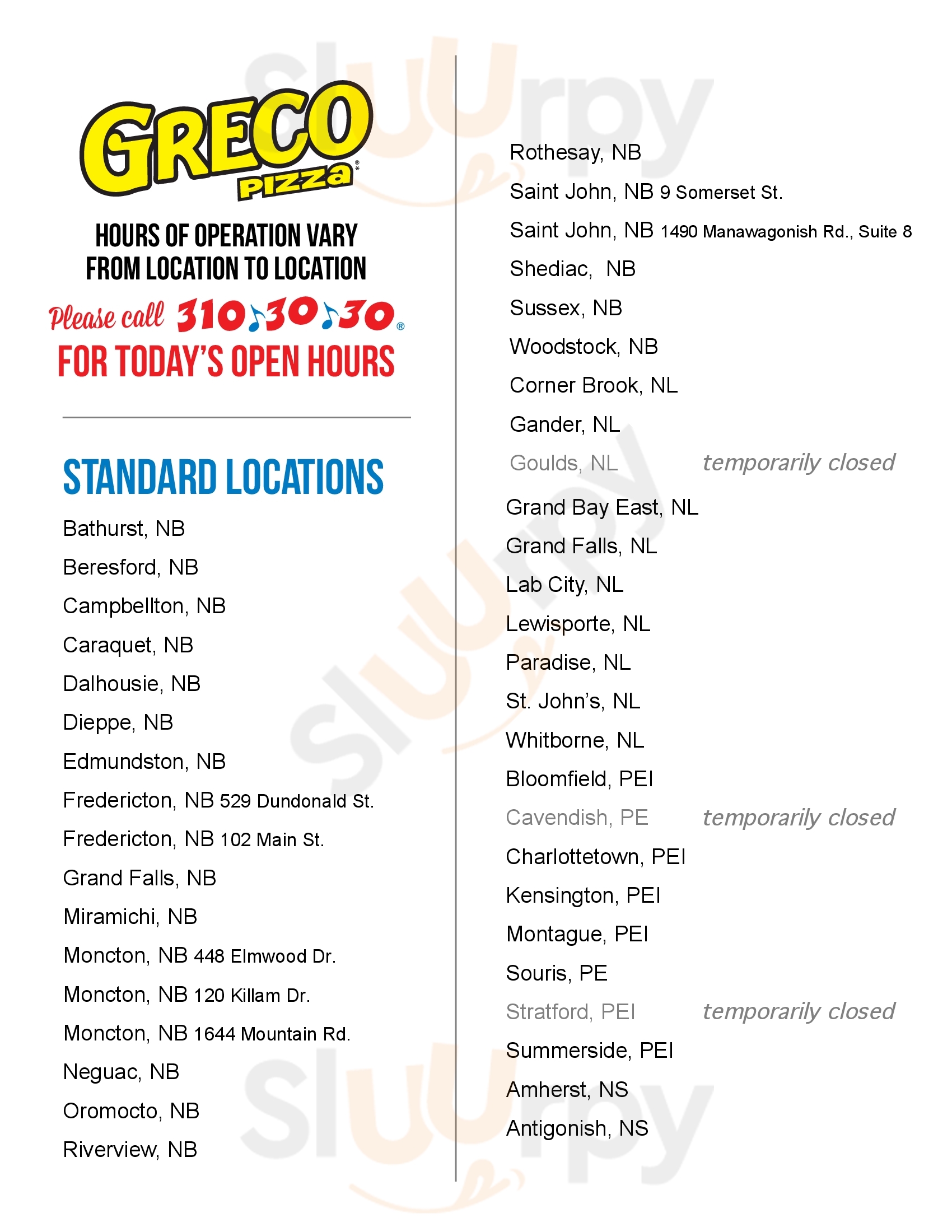 Greco Pizza Riverview Menu - 1