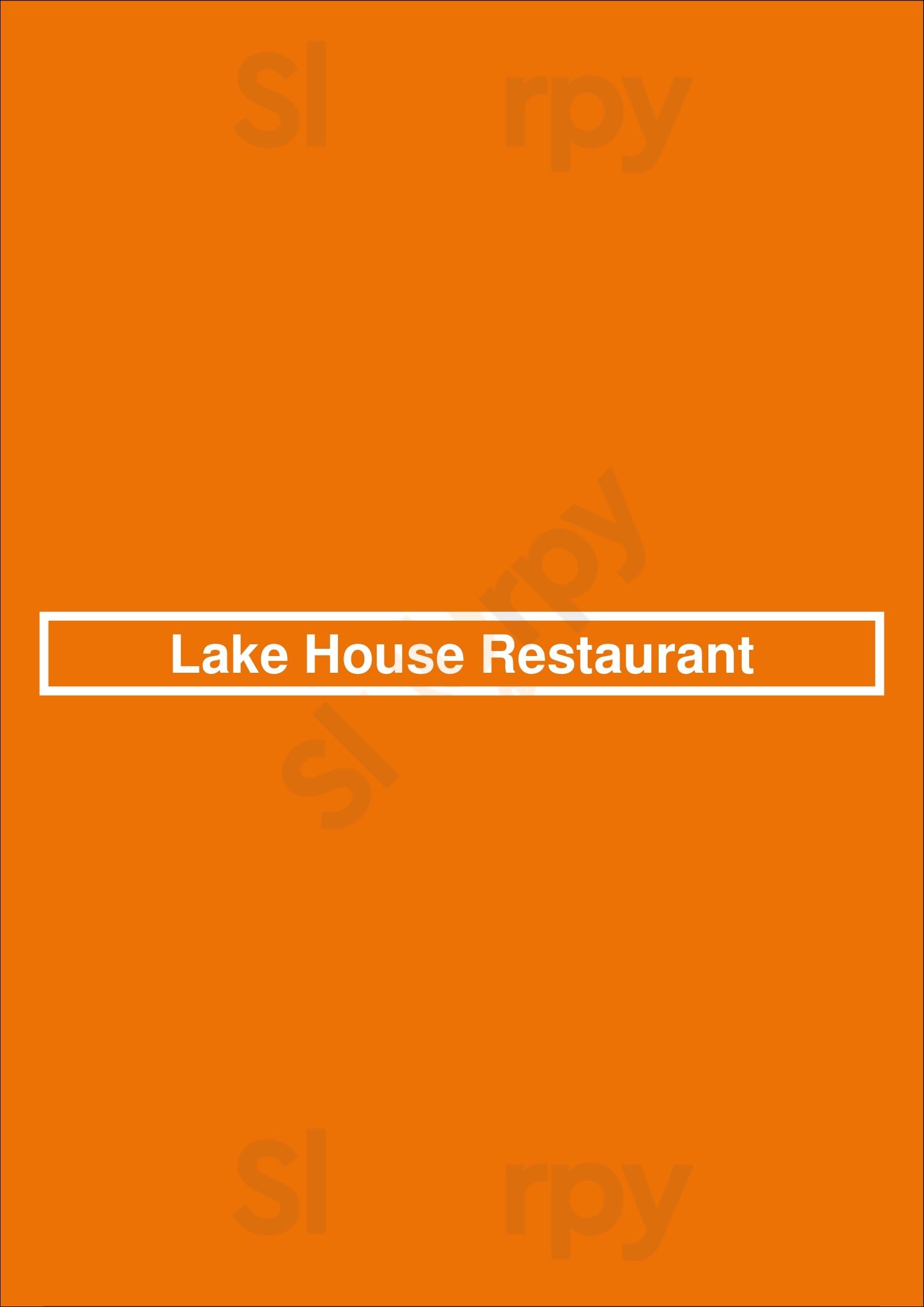 Lake House Restaurant Vineland Menu - 1