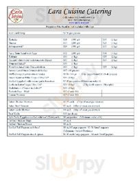 Lara Cuisine Cafe & Bistro menu