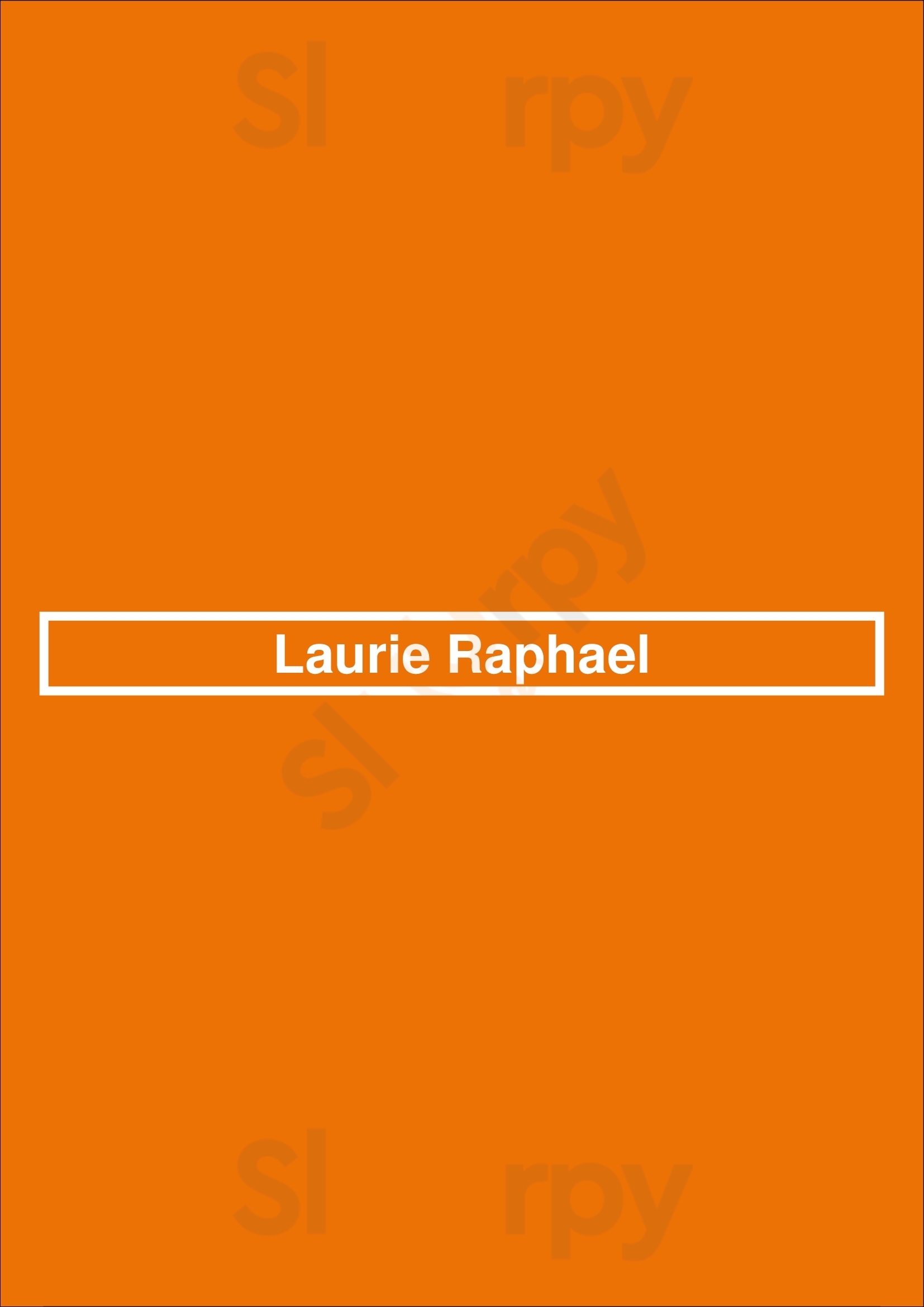Laurie Raphael Quebec City Menu - 1