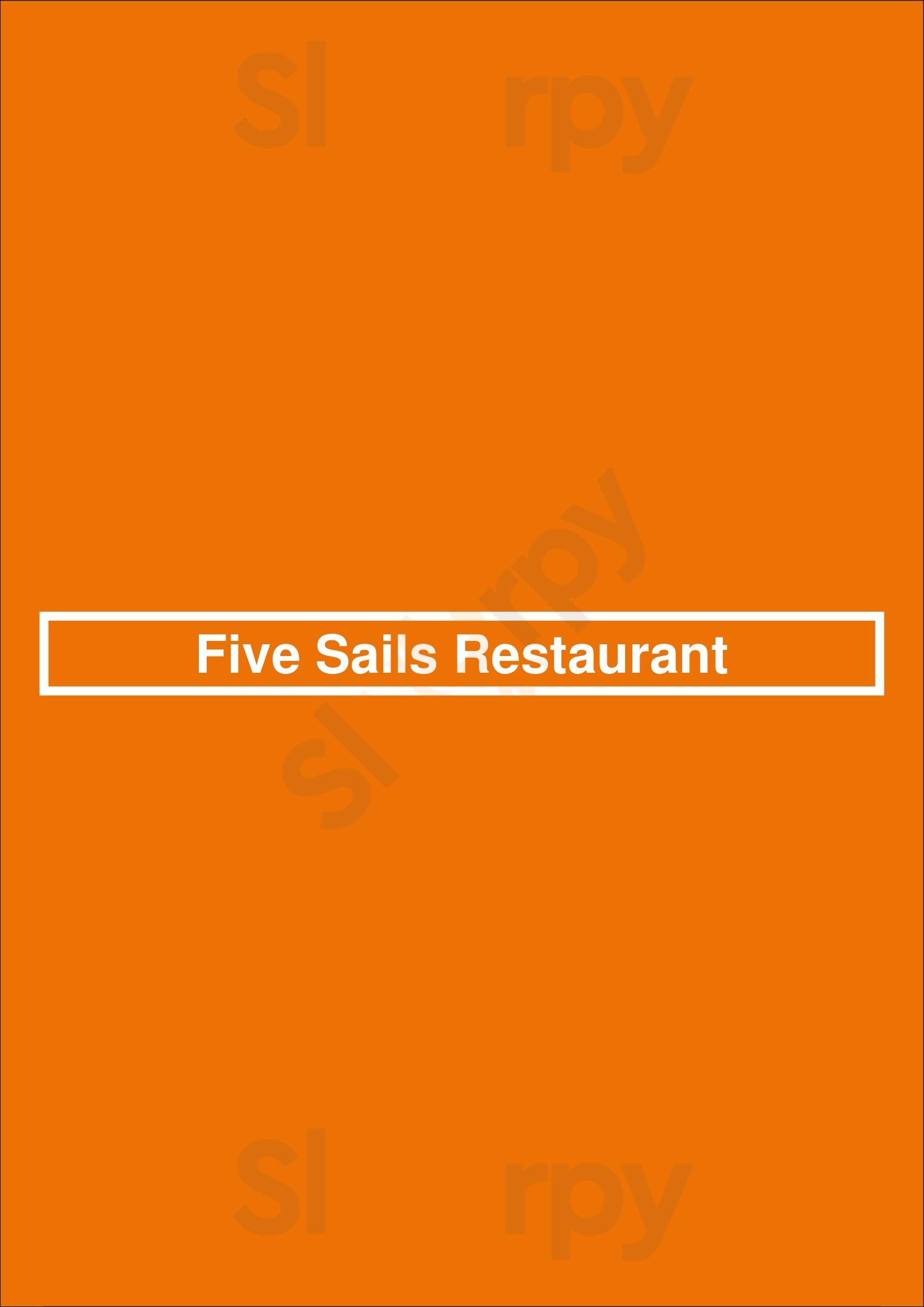 Five Sails Restaurant Vancouver Menu - 1