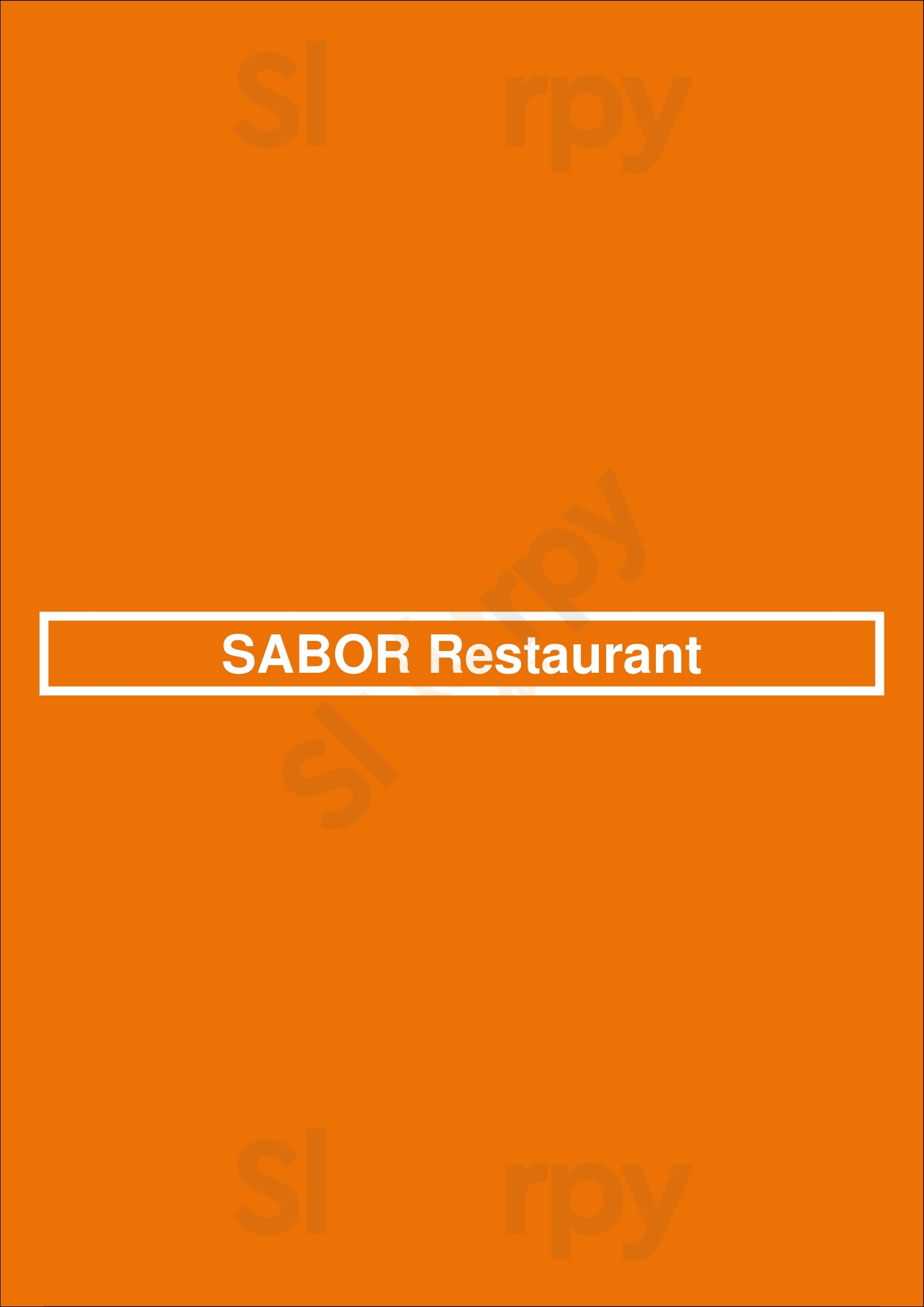 Sabor Restaurant Edmonton Menu - 1
