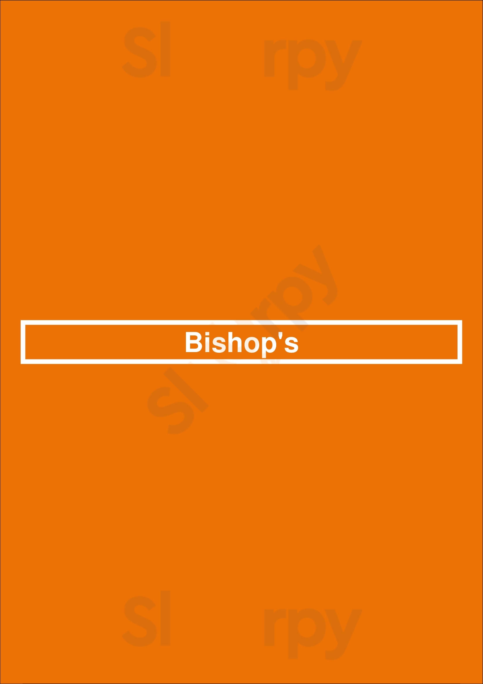 Bishop's Vancouver Menu - 1
