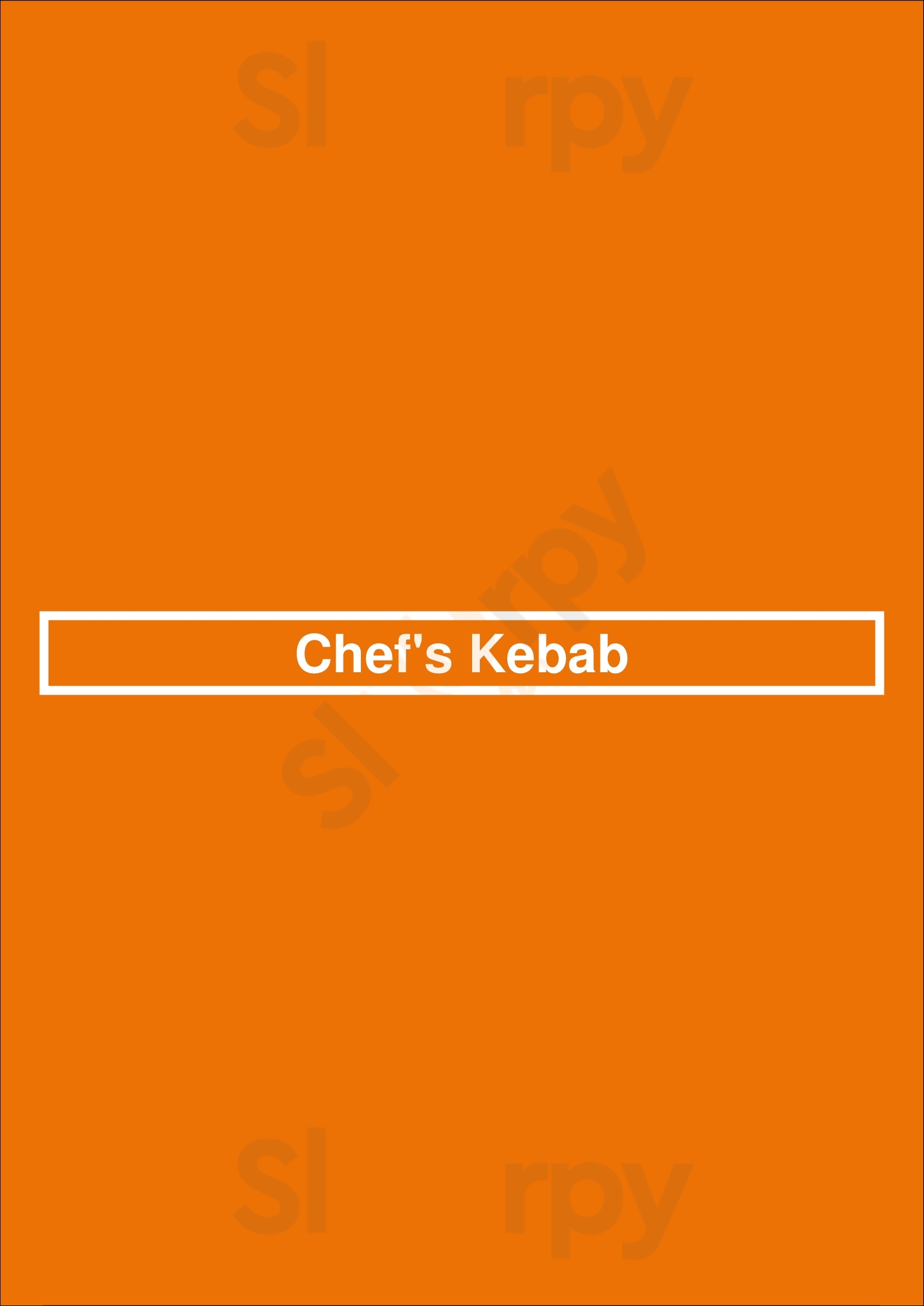 Chef's Kebab Surrey Menu - 1