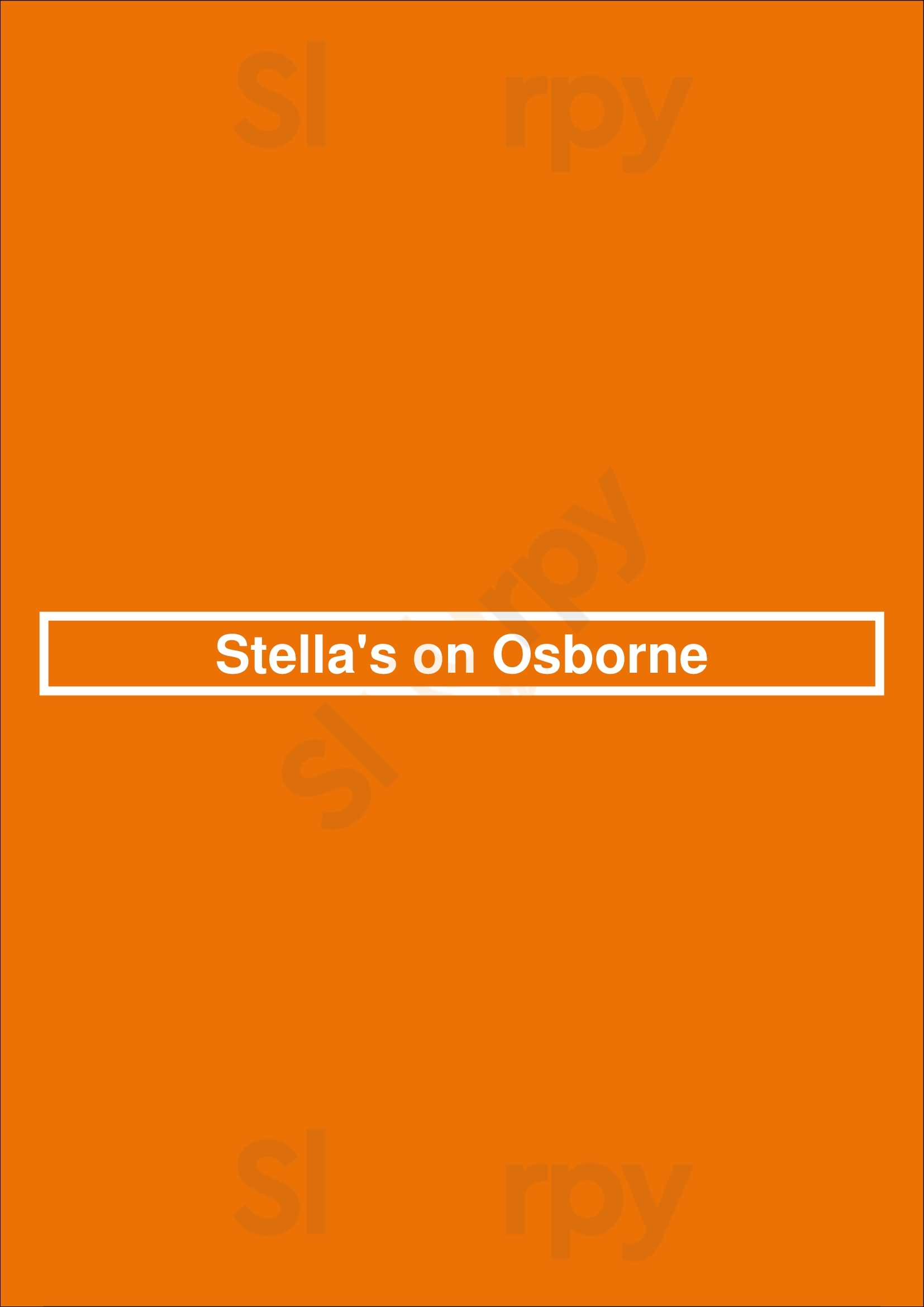 Stella's On Osborne Winnipeg Menu - 1
