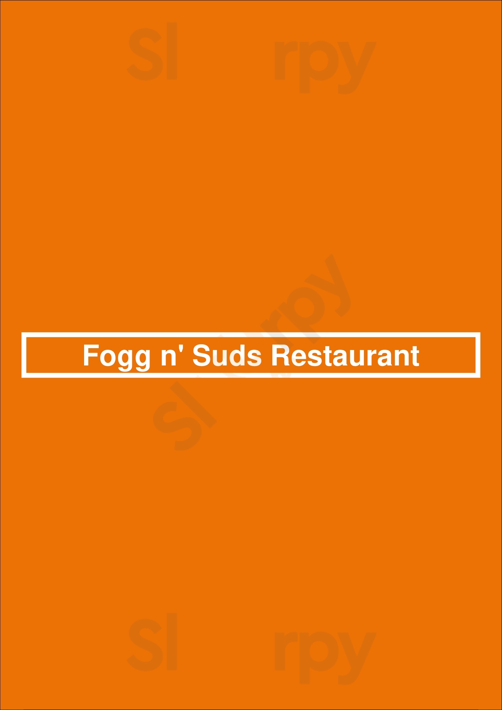 Fogg N' Suds Restaurant Richmond Menu - 1