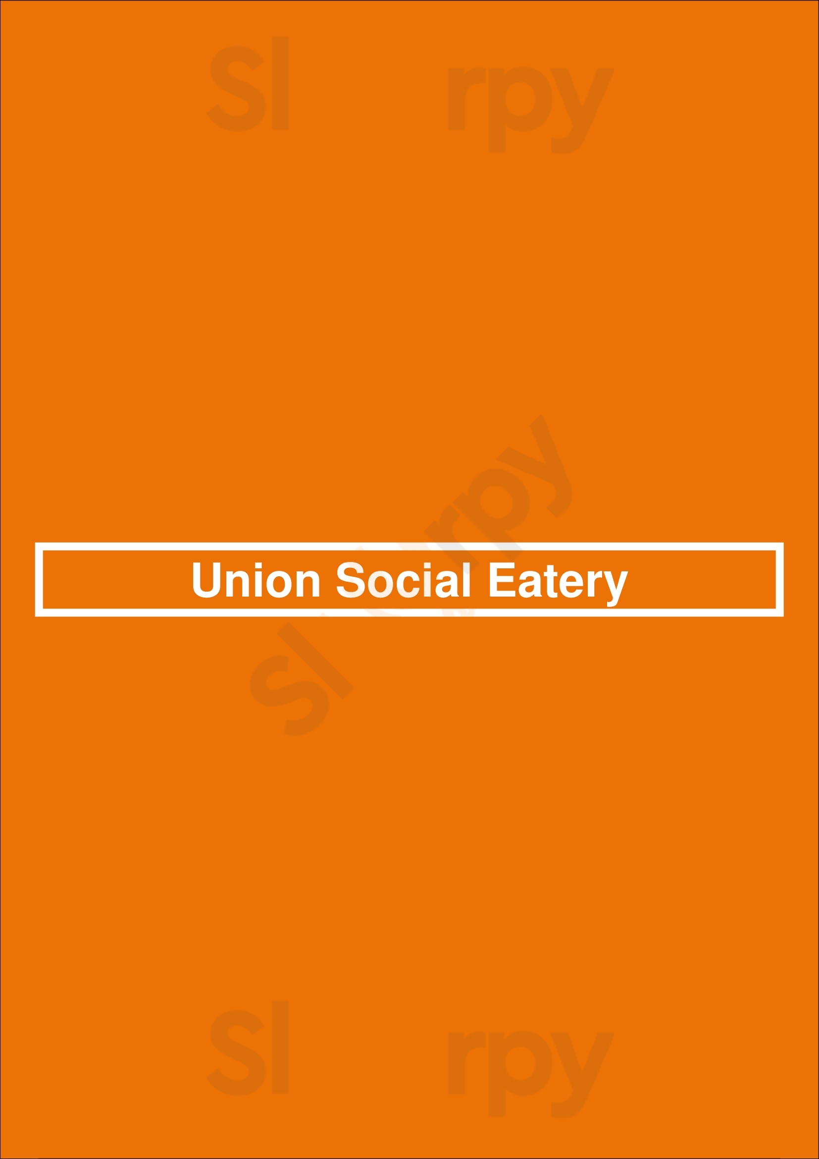 Union Social Eatery Mississauga Menu - 1