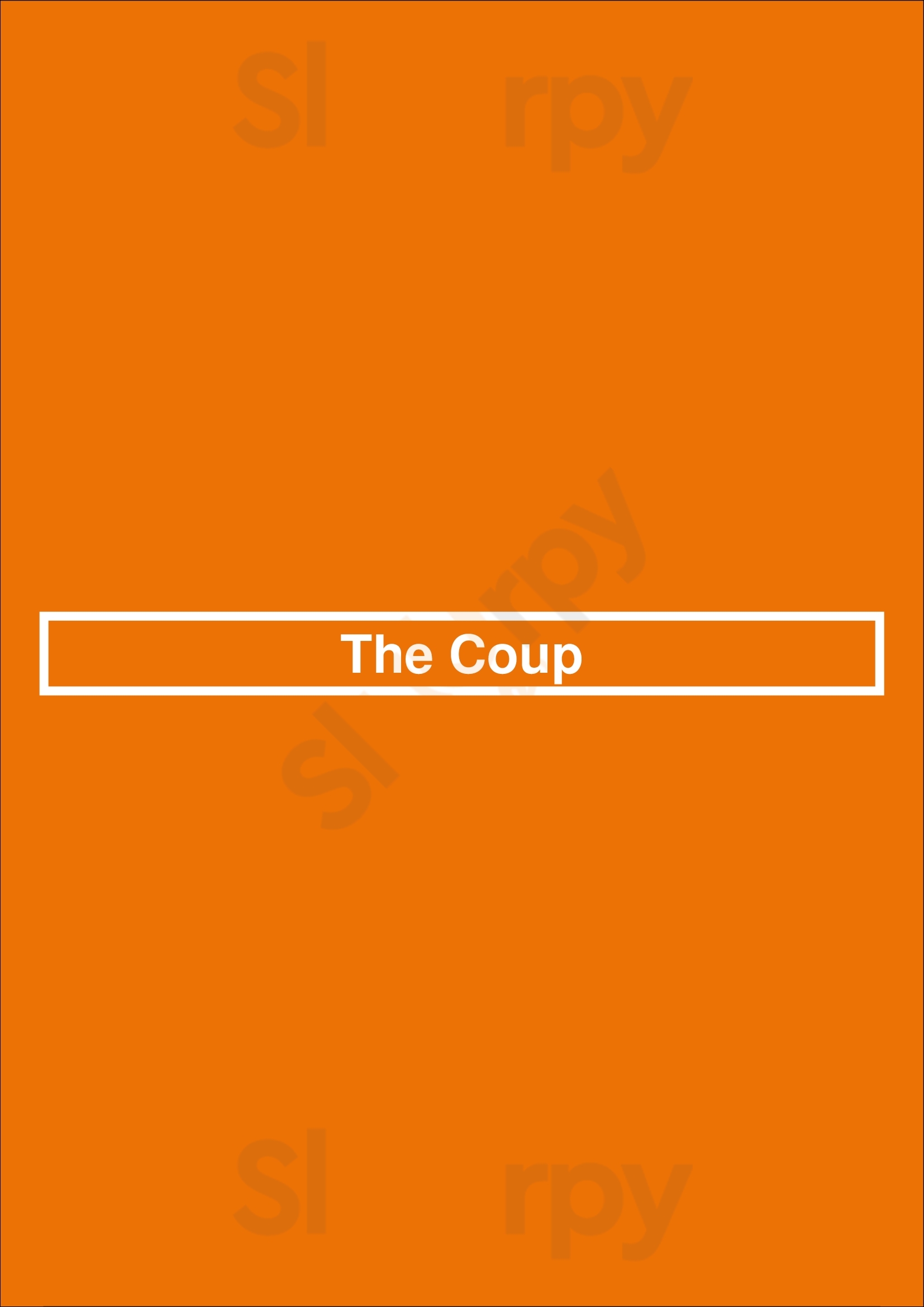 The Coup Calgary Menu - 1