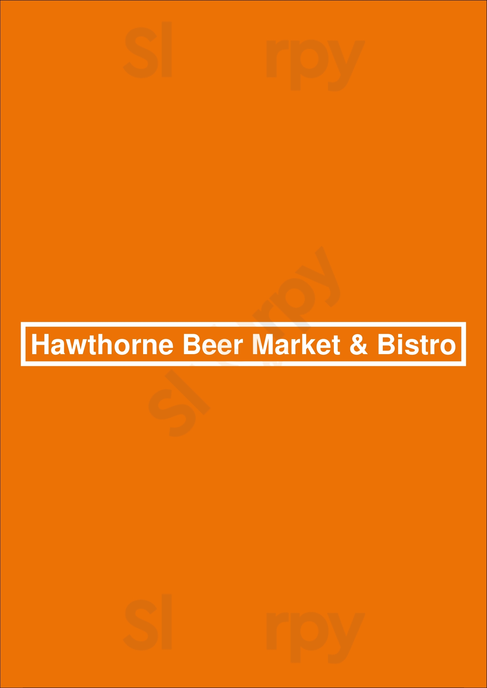 Hawthorne Beer Market & Bistro Surrey Menu - 1