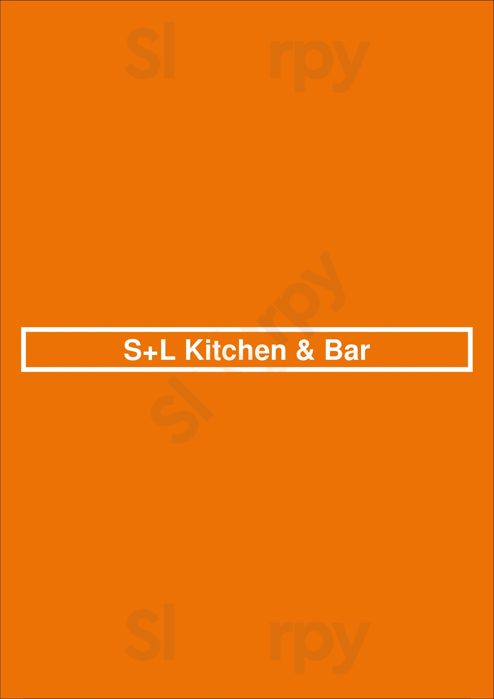 S+l Kitchen & Bar Surrey Menu - 1