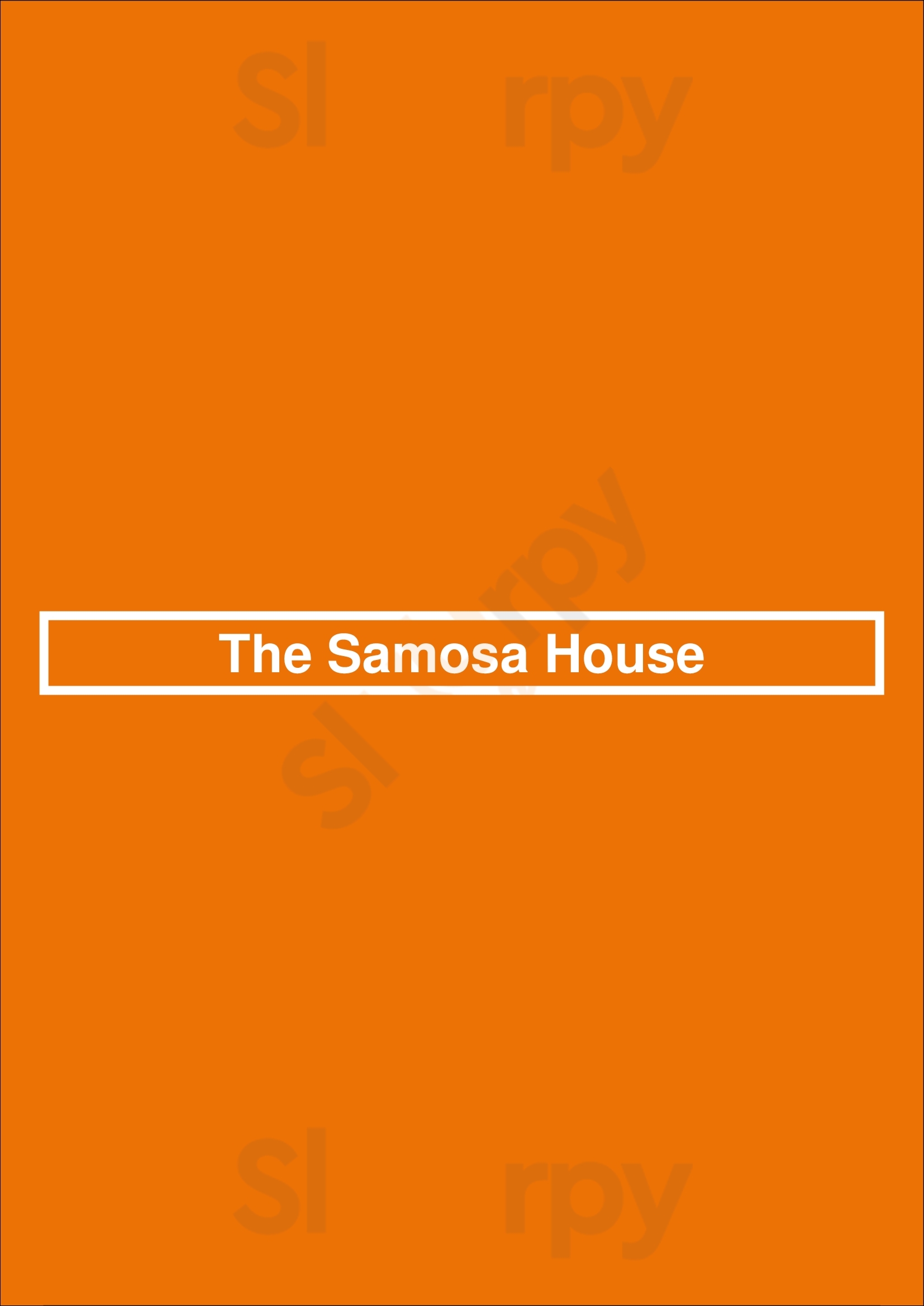The Samosa House Surrey Menu - 1