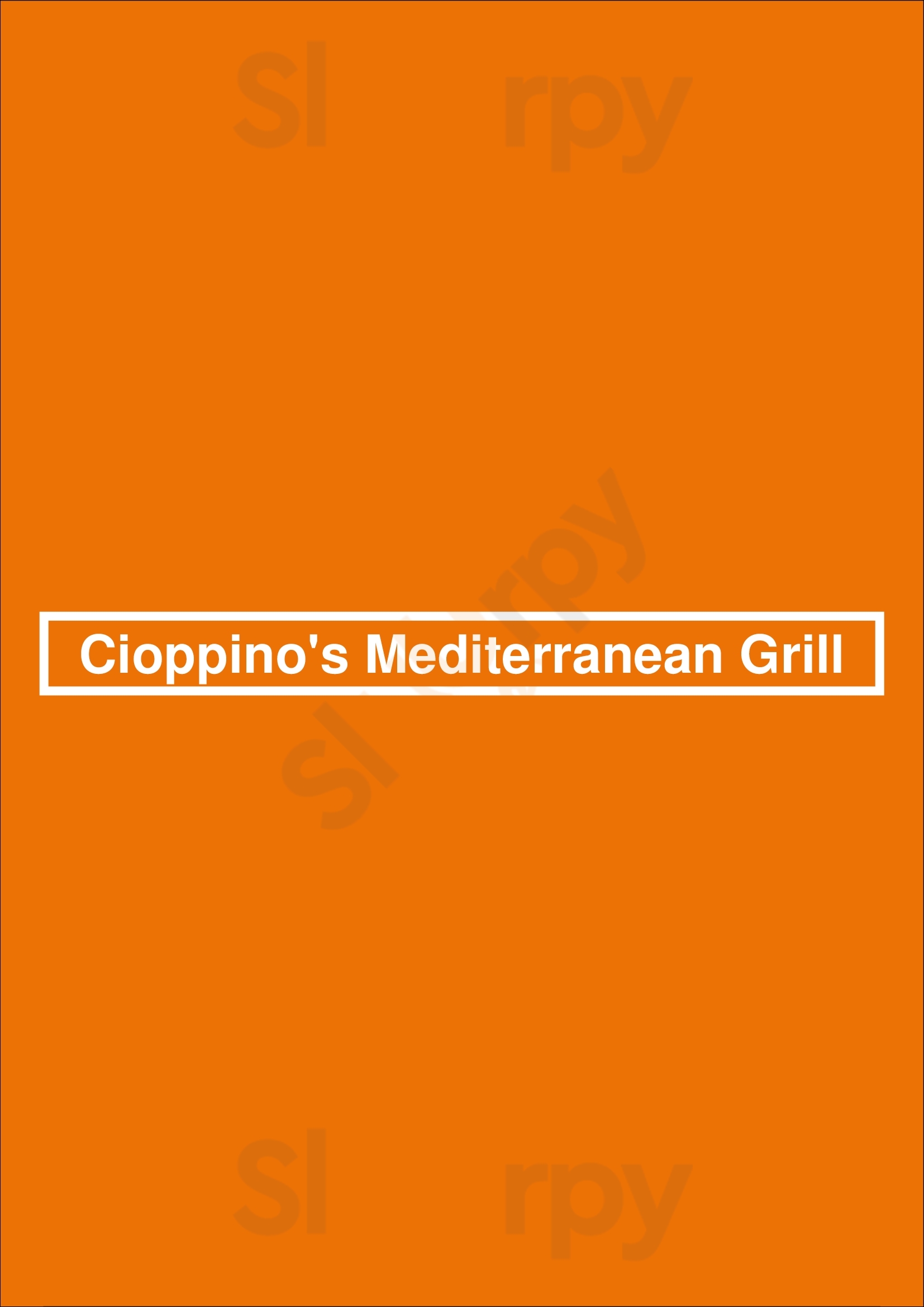 Cioppino's Mediterranean Grill Vancouver Menu - 1