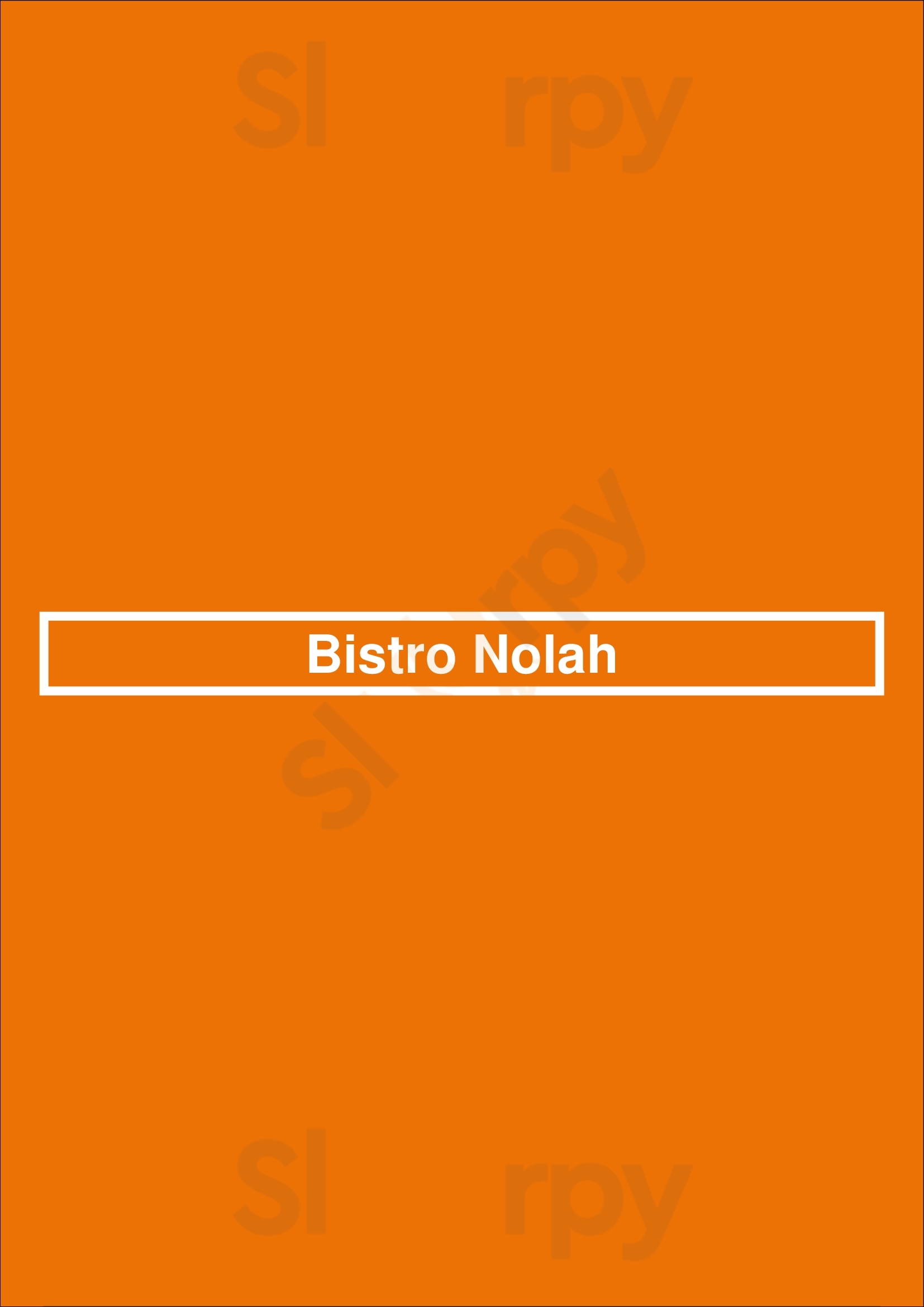 Bistro Nolah Dollard-des-Ormeaux Menu - 1