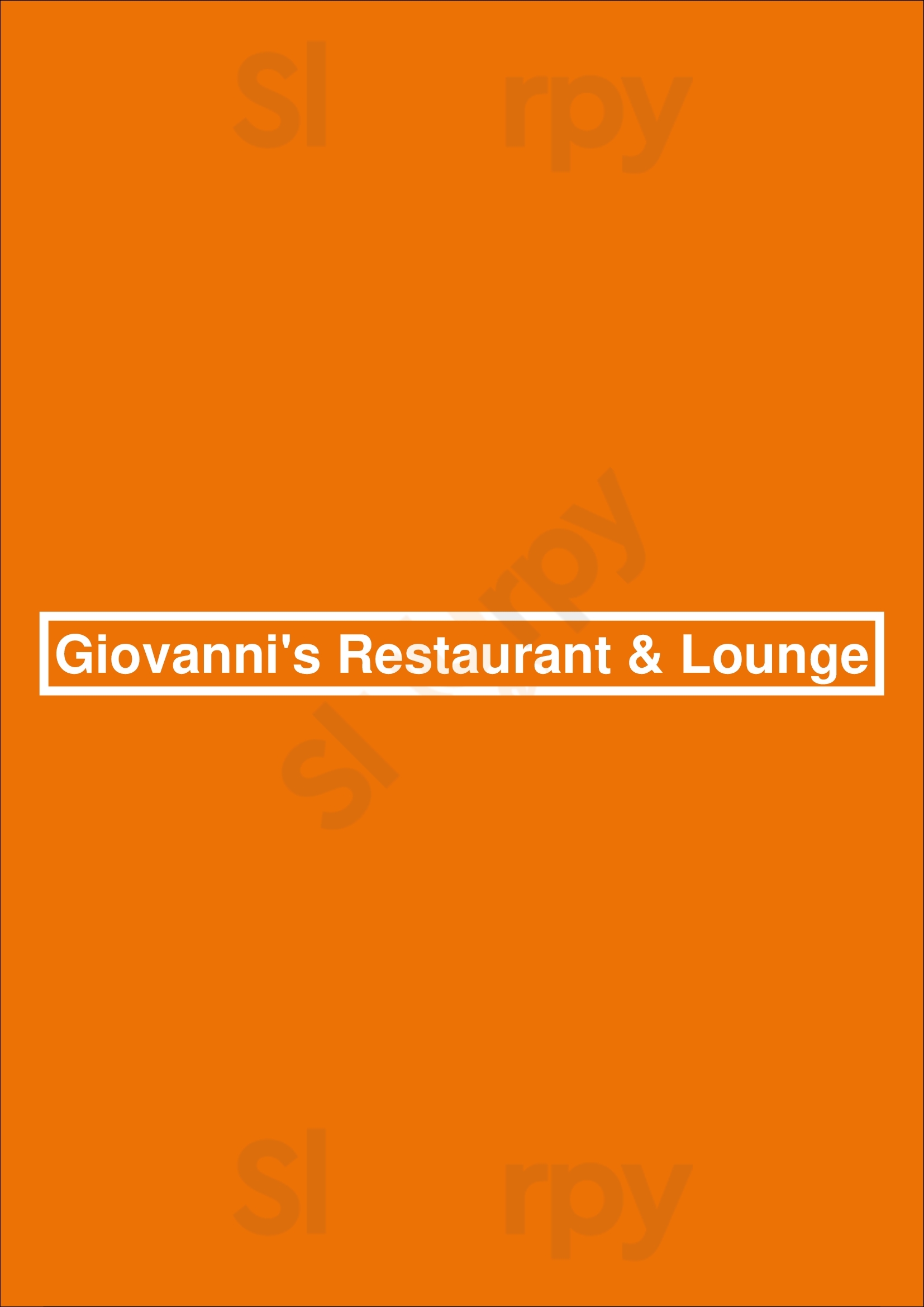 Giovanni's Restaurant & Lounge Ottawa Menu - 1