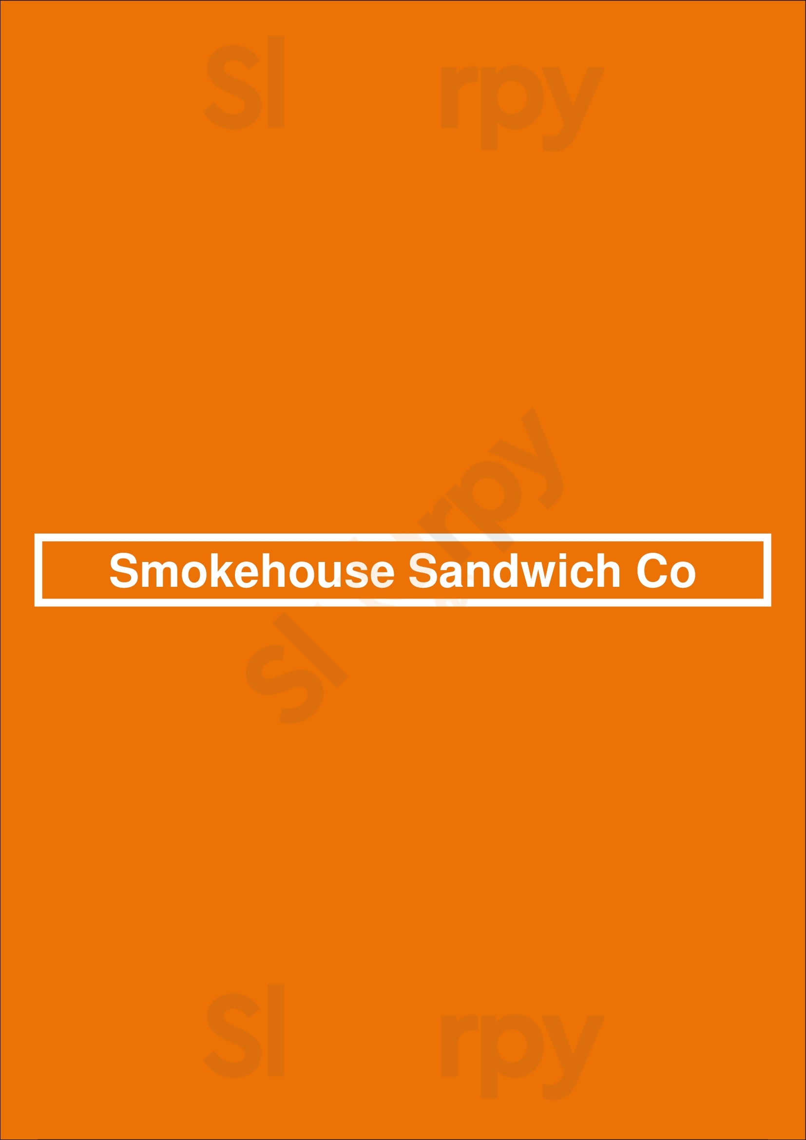 Smokehouse Sandwich Co Richmond Menu - 1