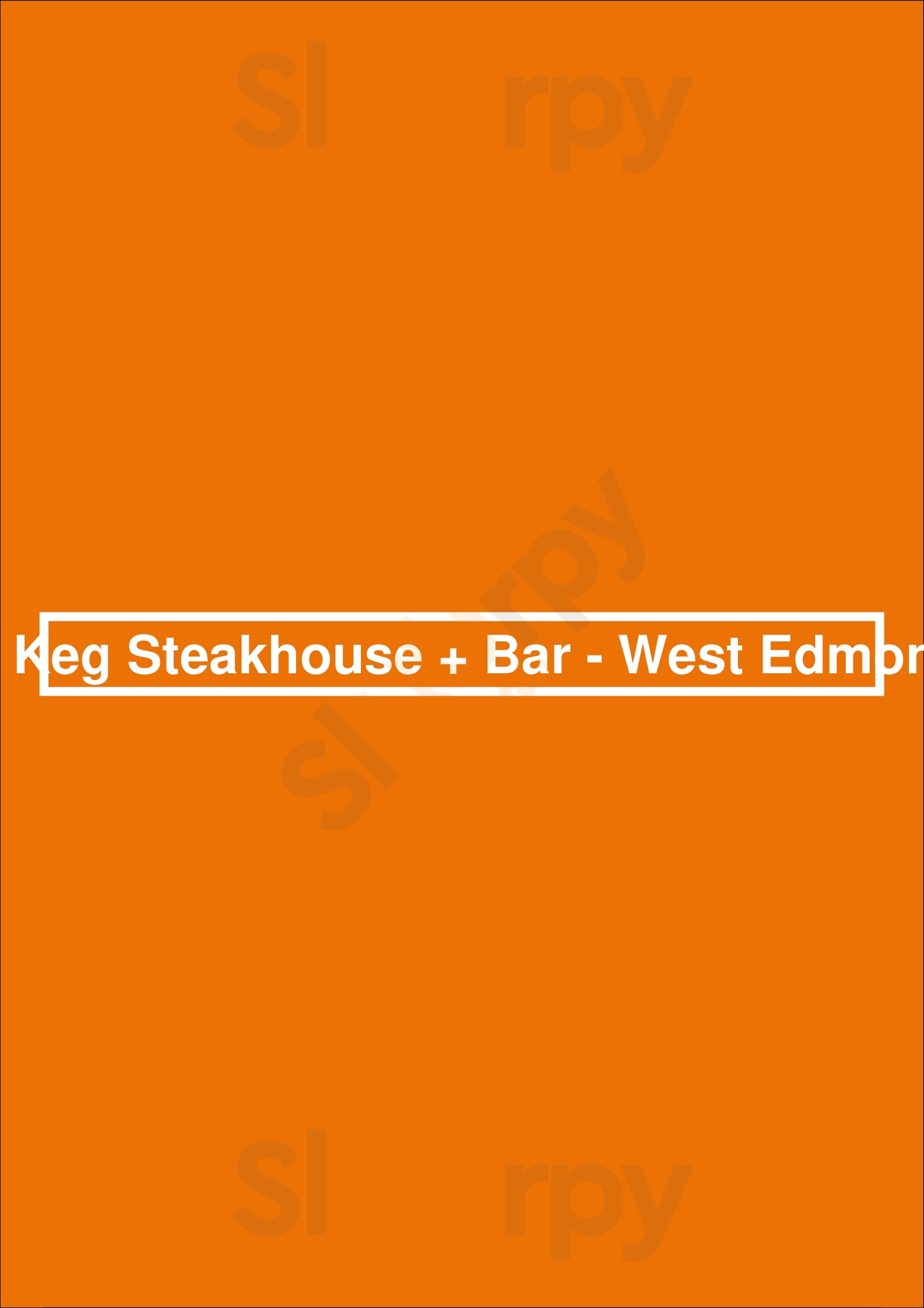 The Keg Steakhouse + Bar - West Edmonton Edmonton Menu - 1