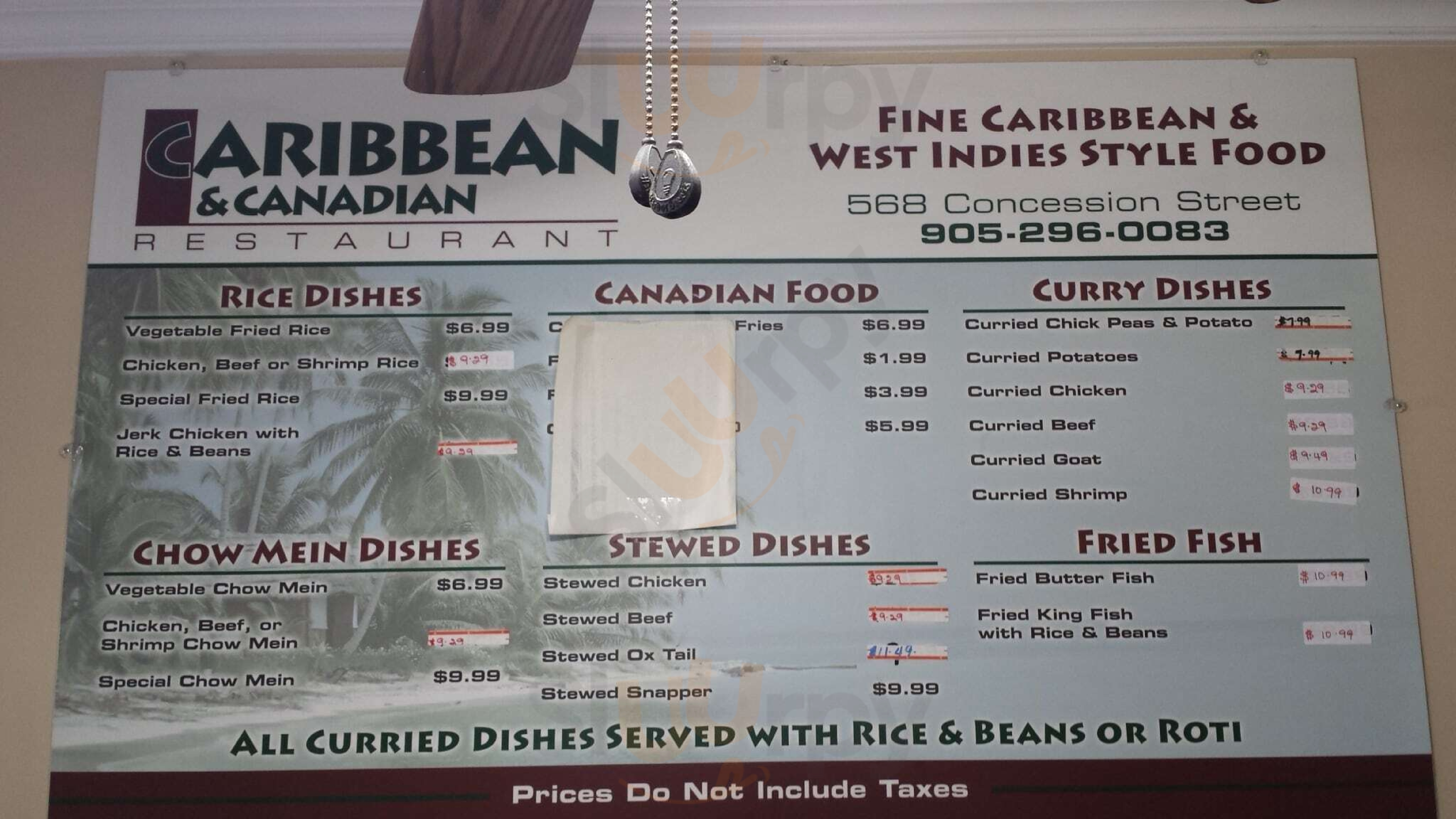 Caribbean Canadian Fast Food Hamilton Menu - 1