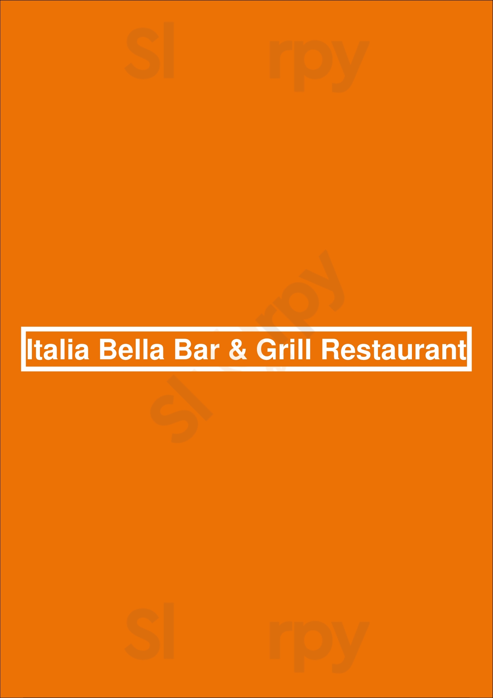 Italia Bella Bar & Grill Restaurant Vancouver Menu - 1